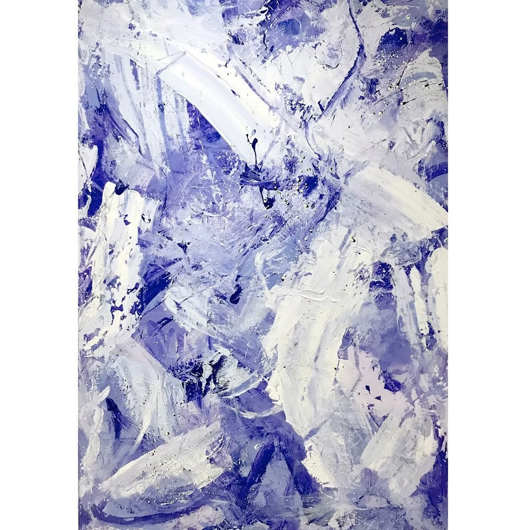 &lsquo;Jelly Spring - Hyacinth&rsquo;, Acrylic on canvas, 100x70cm. Delighted to have &lsquo;Hyacinth&rsquo; and &lsquo;Bluebell&rsquo; longlisted for the Visual Art Open 2024. Thank you @visualartistsassociation @visualartopen  #VAO24 #VAAWorkingArt