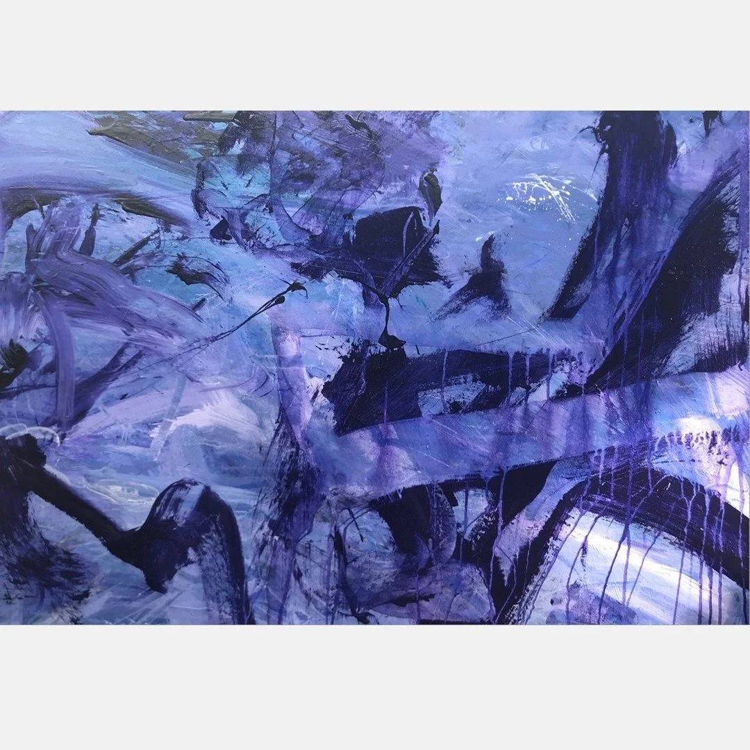 &lsquo;Jelly Spring - Bluebell&rsquo;, Acrylic on canvas, 70x100cm. Delighted to have &lsquo;Bluebell&rsquo; and &lsquo;Hyacinth&rsquo; longlisted for the Visual Art Open 2024. Thank you @visualartistsassociation @visualartopen #VAO24 #VAAWorkingArti