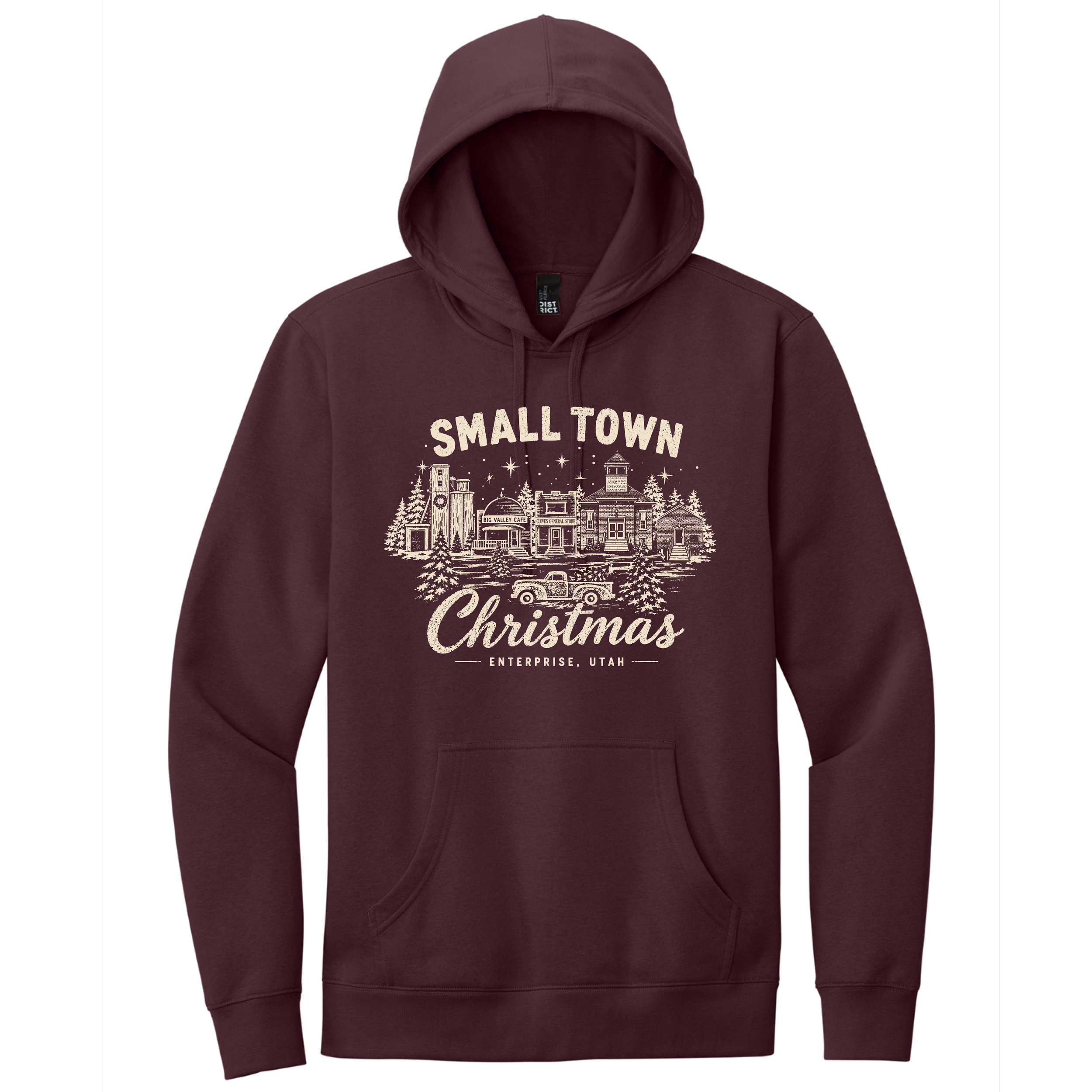 Adult Small Town Sketch Hoodie