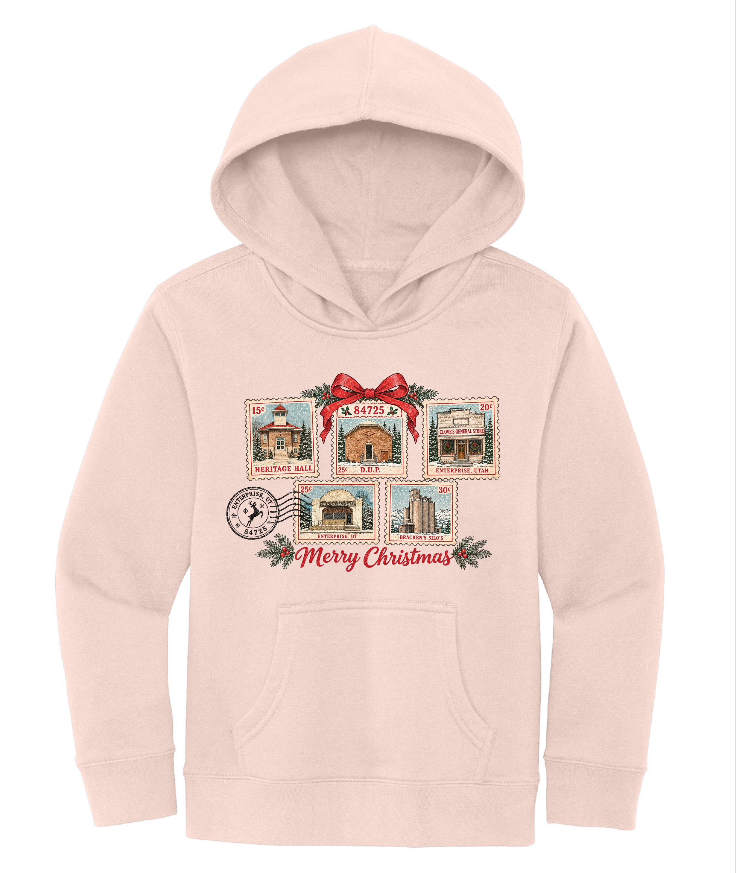 Youth Small Town Vintage Stamp Hoodie
