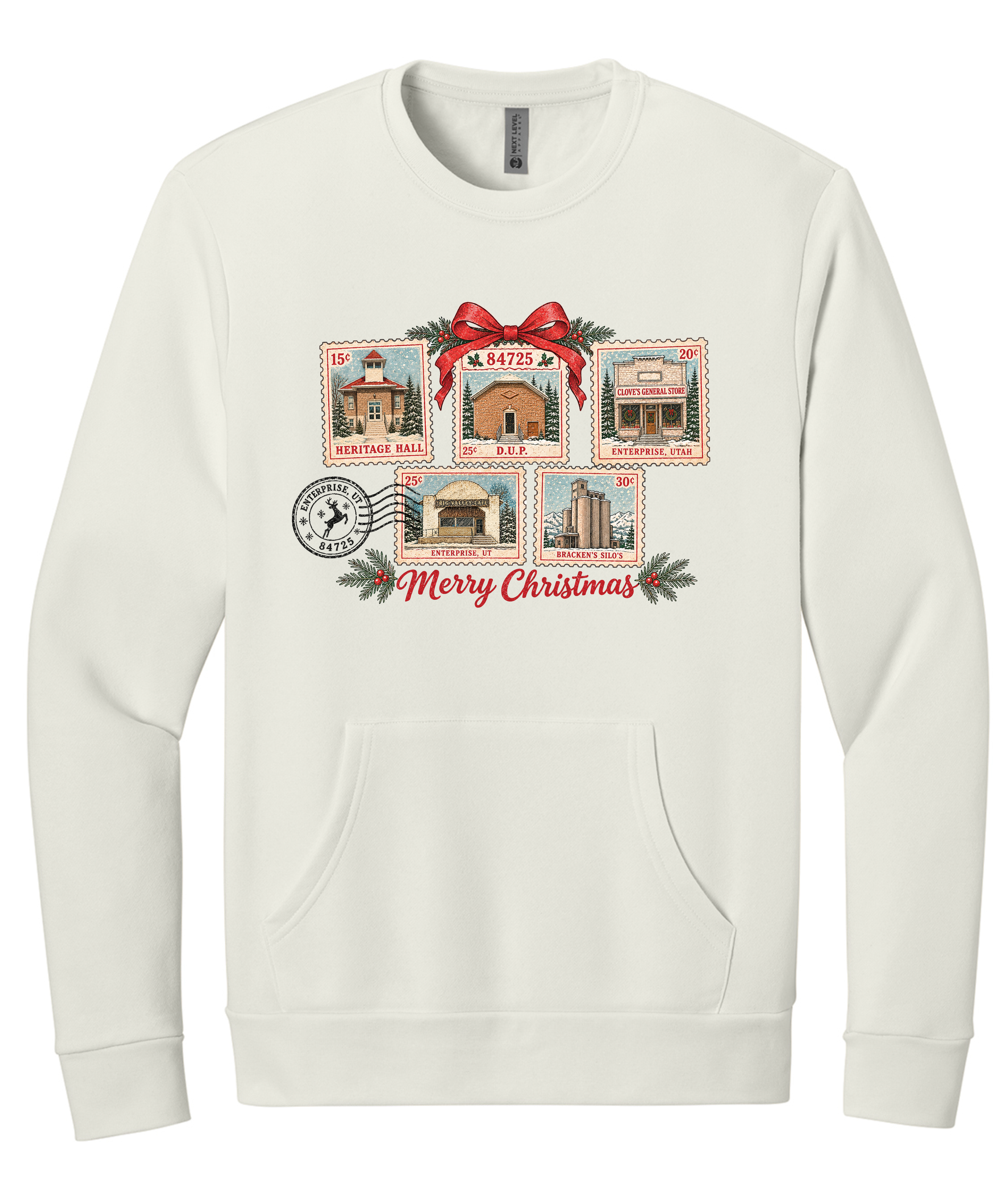 Adult Small Town Vintage Stamp Crewneck
