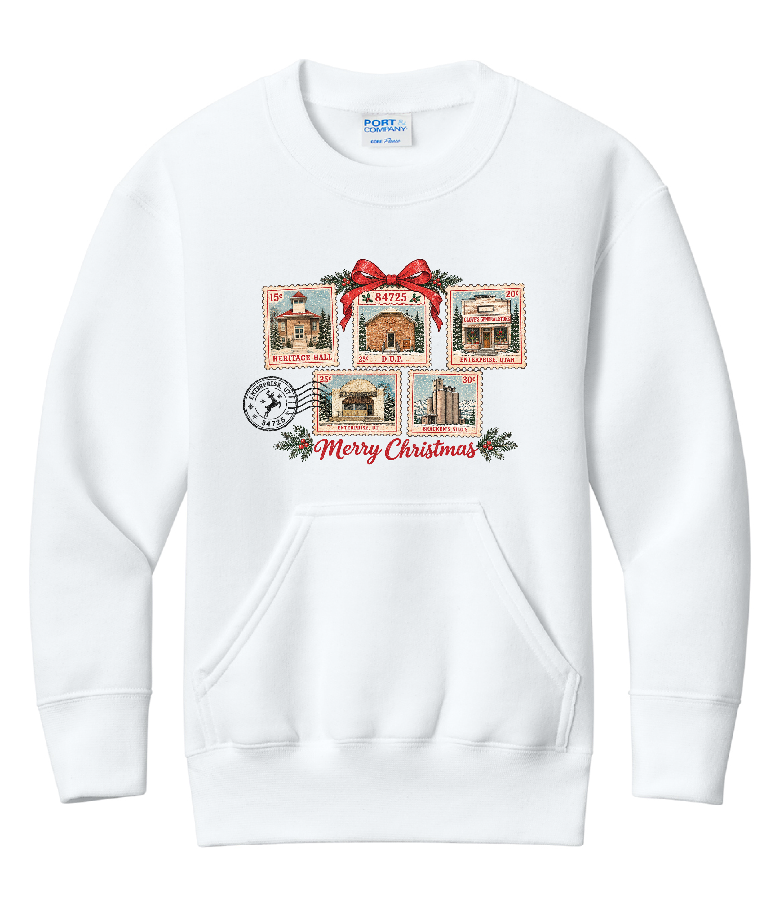 Youth Small Town Vintage Stamp Crewneck