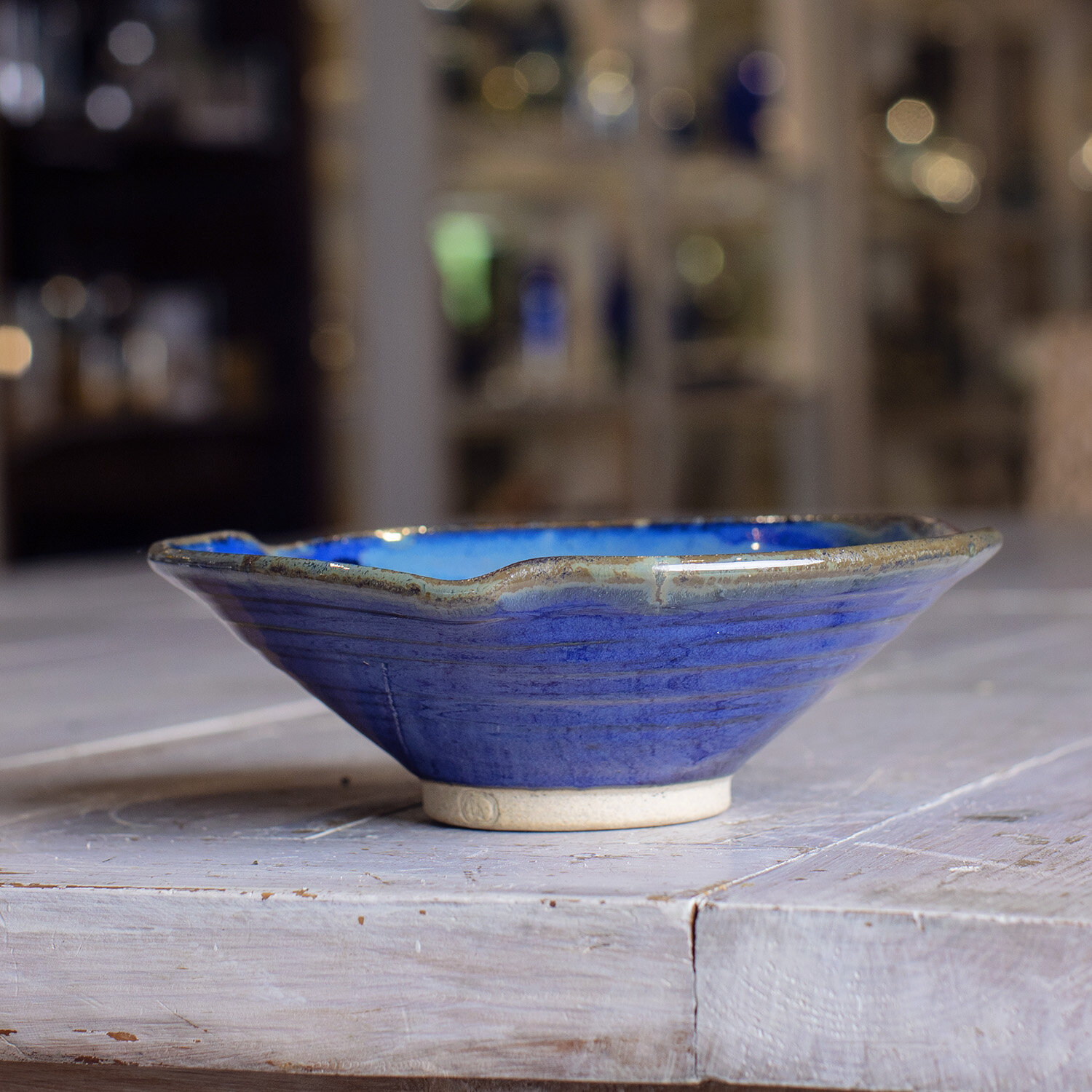 Kerry Brooks Cobalt Small Glass Pinch Pot — Hillyer House