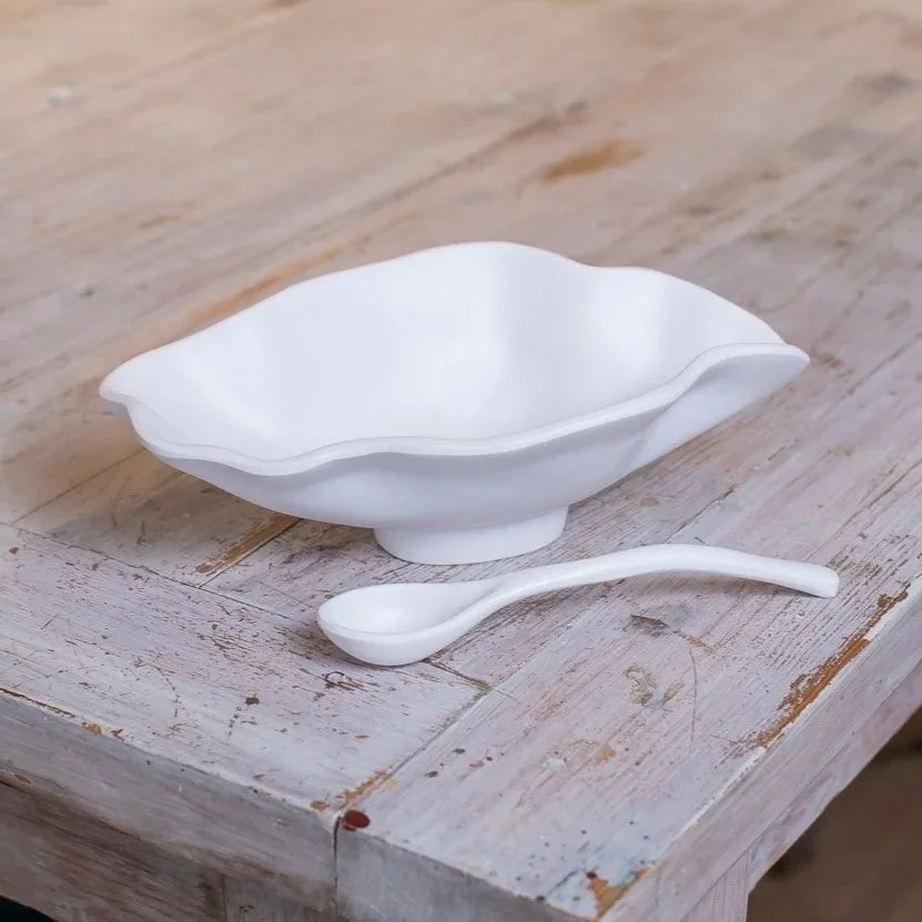 Beatriz Ball Melamine Collection Small Oval Bowl With Spoon (1)