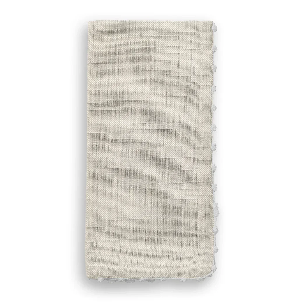 French Graffiti Light Beige Cotton Napkin Set
