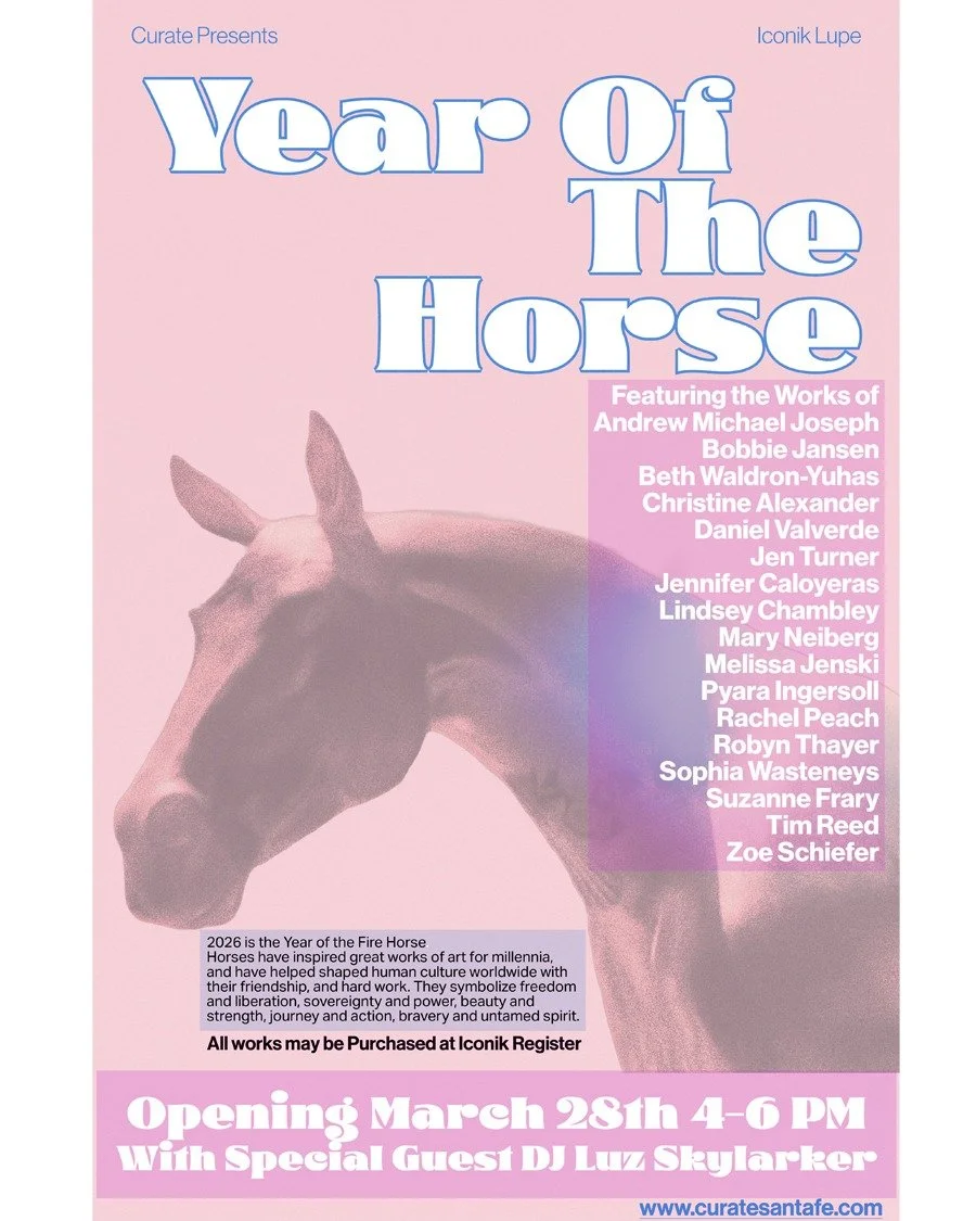 Today's the opening for Year of the Horse by @curatesantafe  at Iconik Lupe from 4 - 6 pm in Santa Fe. 

I'm excited to be part of this show! The show was picked by Southwest Contemporary in the 5x5 for this week. 🙌💜

Hope to see you there!

#yearo