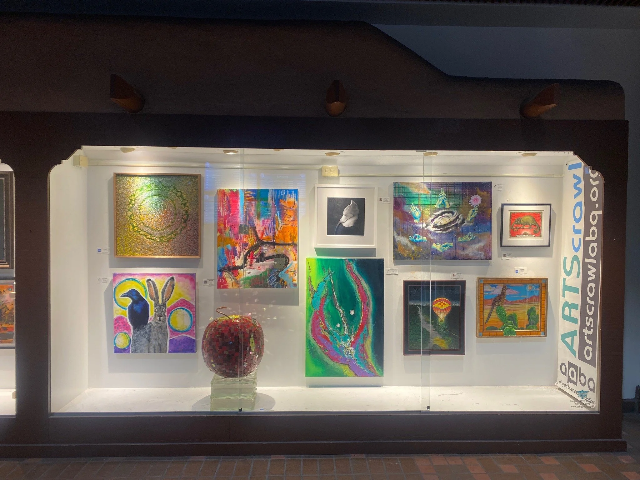 Super excited to be included in this year's Albuquerque Art Business Association ARTScrawl showcase of local artists up at the ABQ International Sunport!! Very good company in here.