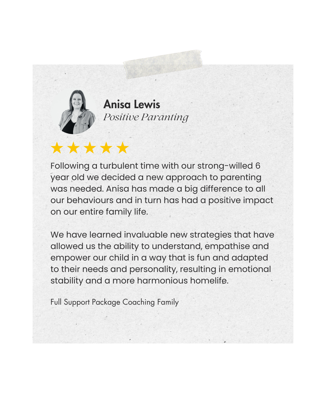 Full Support Package - £750 — Anisa Lewis