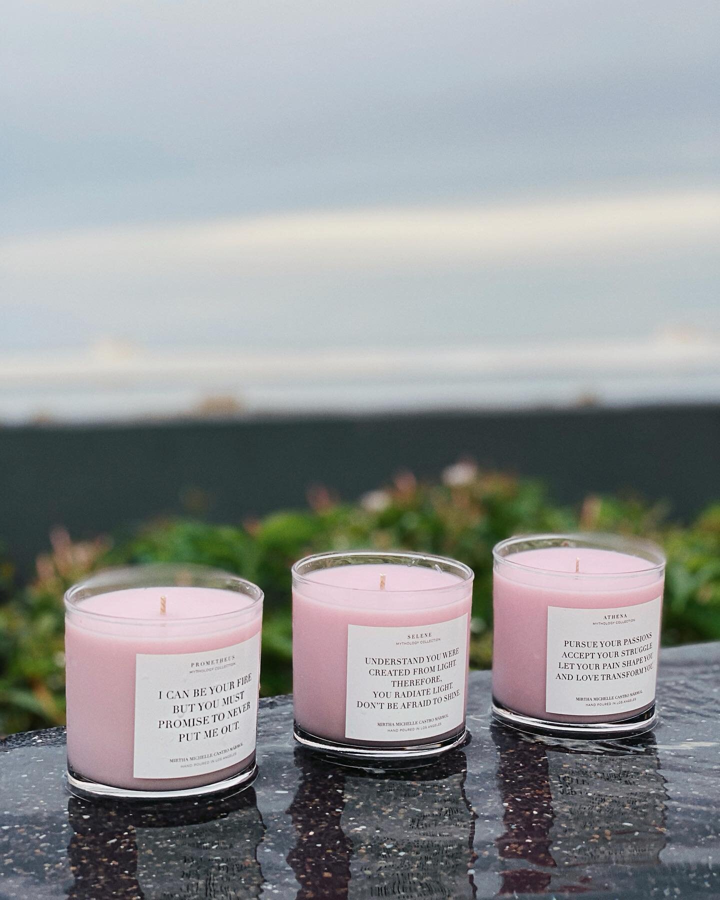 I love that @mmcmcreative candles have a water-resistant label so once you&rsquo;re done you can clean the vessel and re-use! Apart from smelling great they will also give you daily inspiration! Shop at www.mirthamichelle.com&mdash; easy link in my b