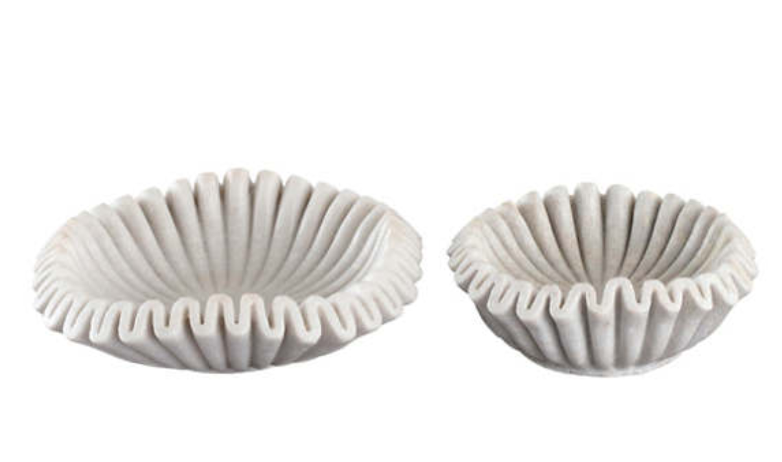 Wavy Marble Bowl- This bowl is 10x prettier in person, a great statement piece for the home.
