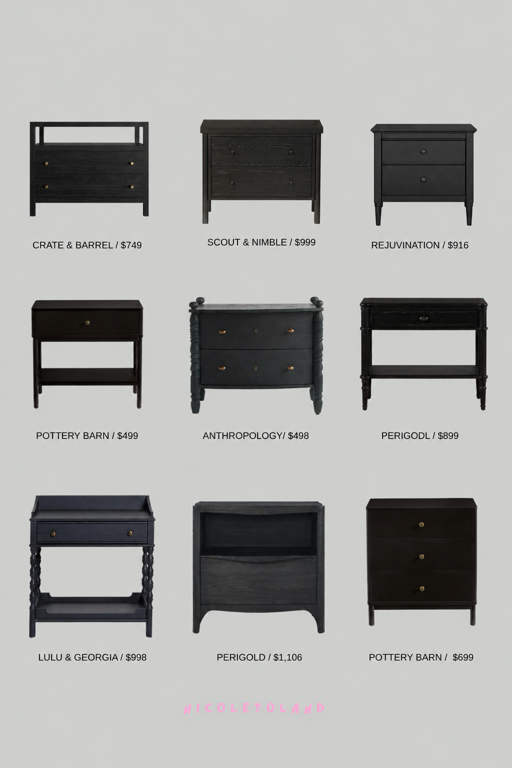 The Most Beautiful Black Nightstand Tables