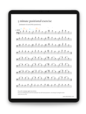 Download Scale Walkup for Fingerboard Geography — ADULT CELLO