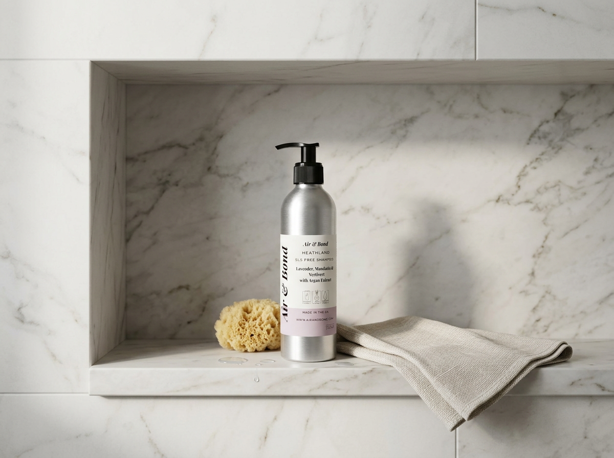 Heathland: SLS Free Shampoo  Lavender, Mandarin Vertivert with Argan Extract