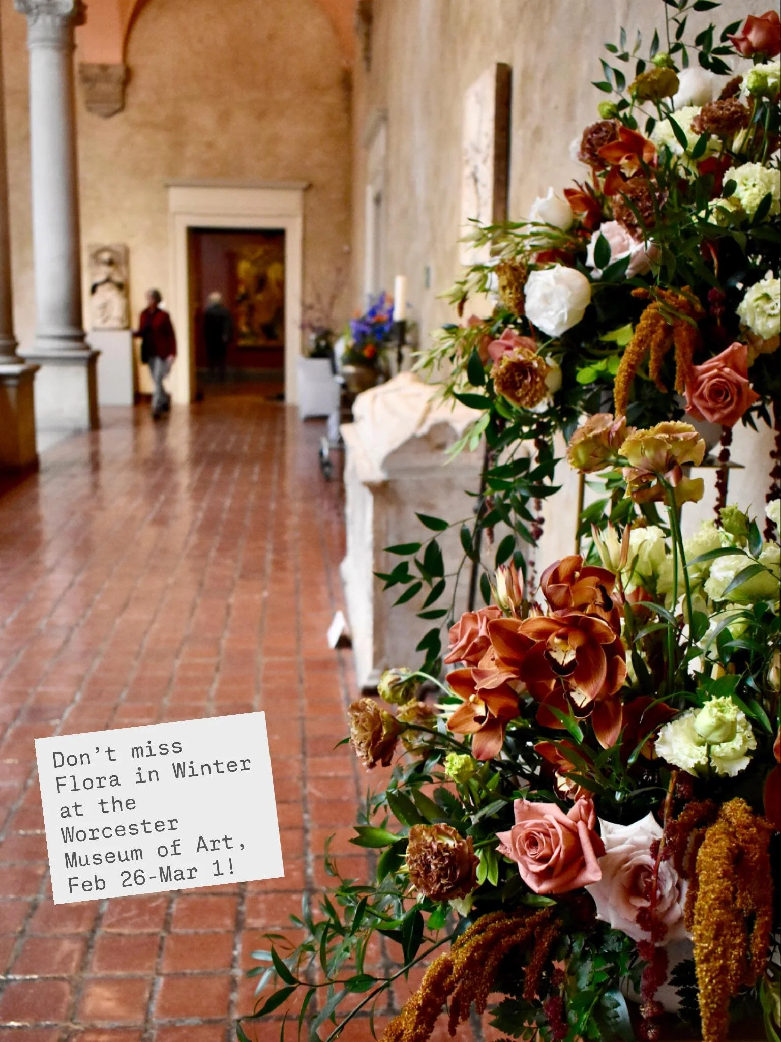 Gentle reminder: Worcester Art Museum is simply a world class art museum, and just the perfect size.  It&rsquo;s not overwhelming, you won&rsquo;t get a museum headache, you&rsquo;ll come away inspired and uplifted. 

The Flora in Winter show next we