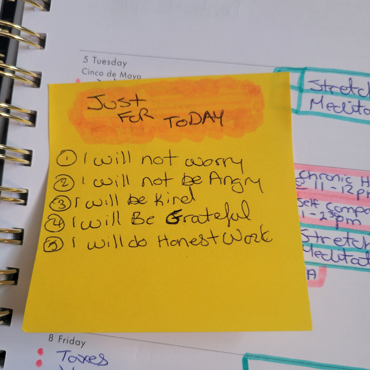 Just For Today…