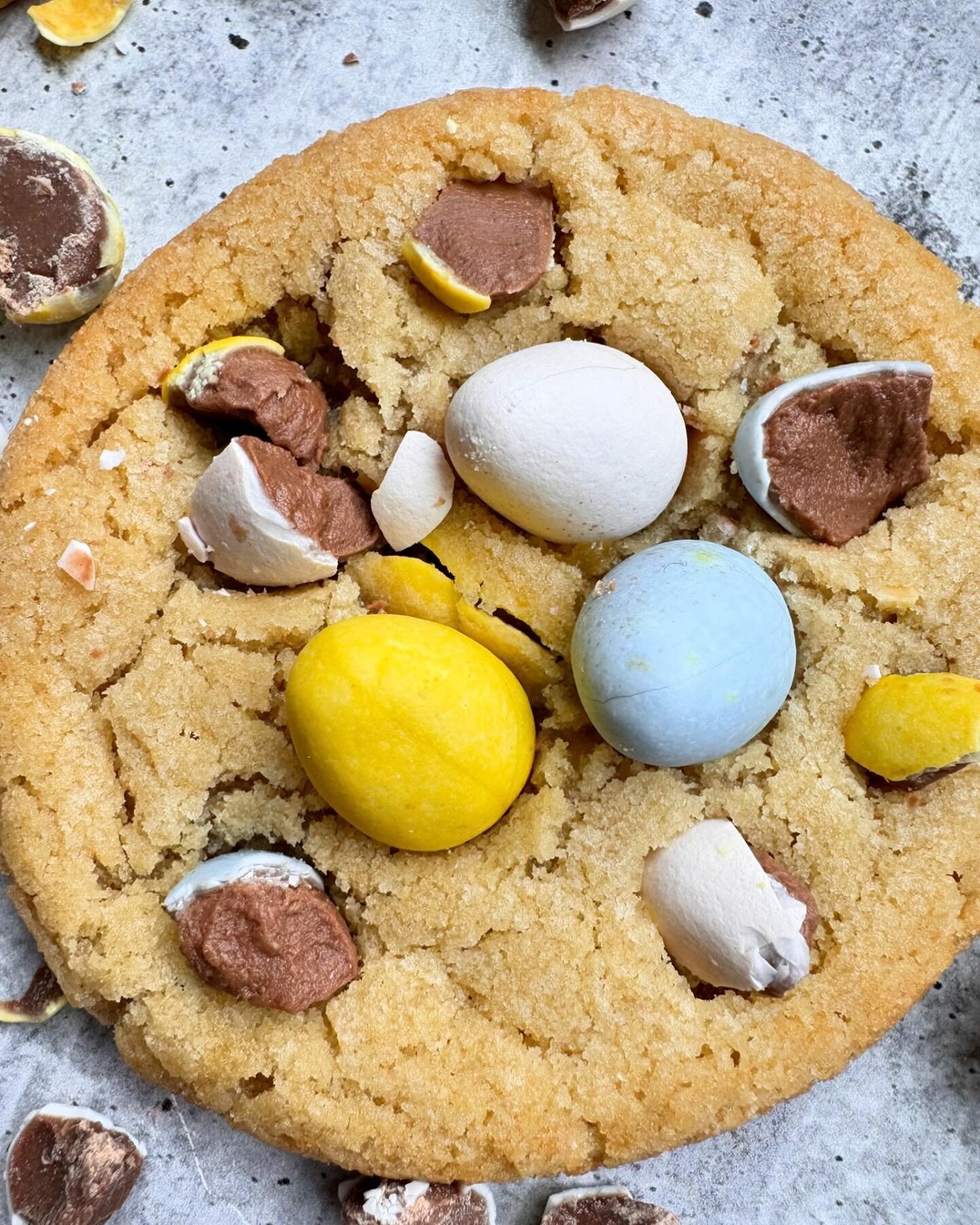 NEW COOKIE DROP!!! 🐣 

I&rsquo;m obsessed with Cadbury Eggs and this super chewy cookie is loaded with them! Find them starting today and tomorrow at our @cedarhallsea pop-up, at our @cookieswithtiffany bakeshop in Madrona Thursday - Saturday and Su