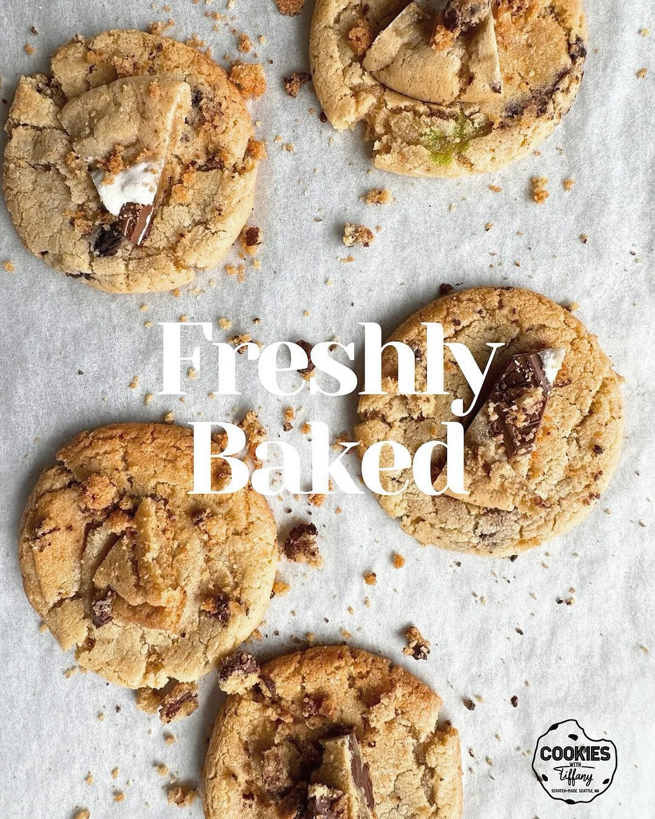 Freshly baked, every day 🍪 ✨

We believe every day is a good day for a cookie. That&rsquo;s why all our cookies are made by hand, in small batches, with the finest ingredients. The end result is the freshest (and tastiest) treats possible, and wheth
