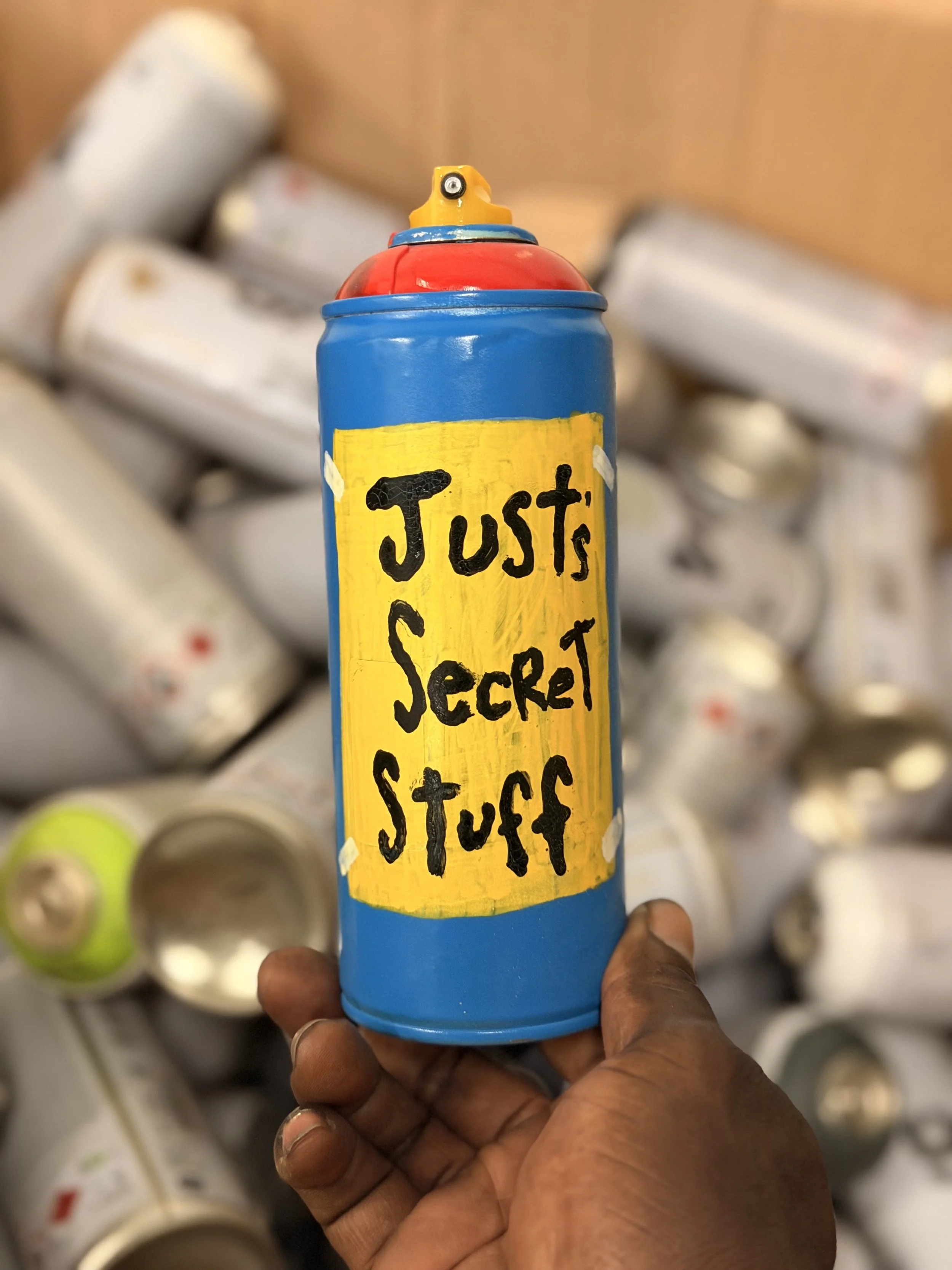 "Just's Secret Stuff" (Space Jam Can)