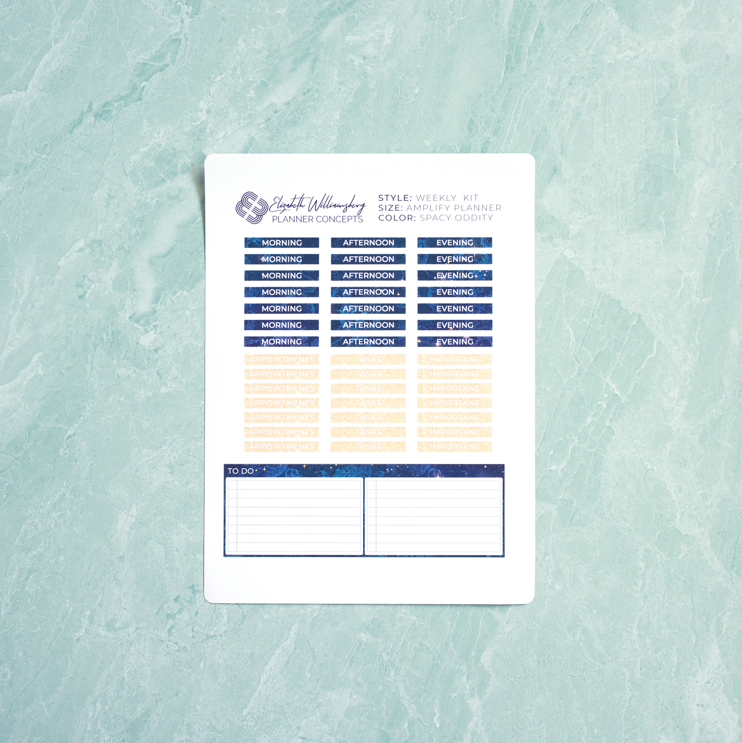Galaxy Theme Weekly Sticker Kit for Amplify Planner Space Oddity Planner Sticker Kit September Weekly Spread Stickers