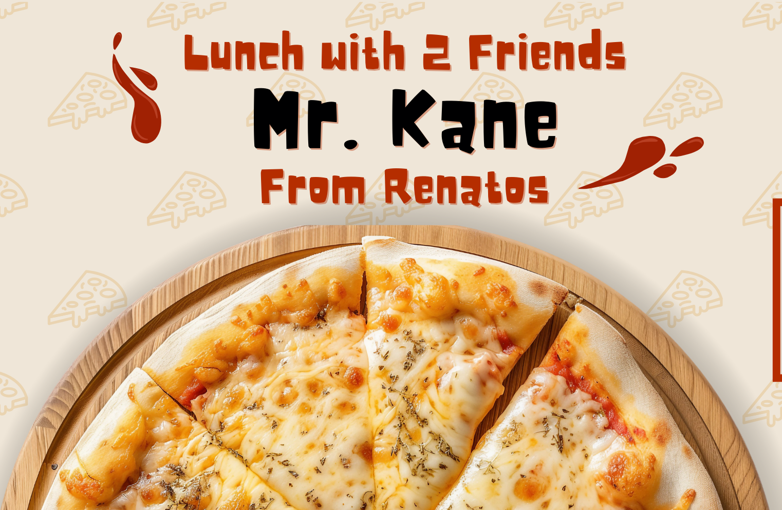 Bingo Raffle: Lunch with Mr. Kane and 2 Friends