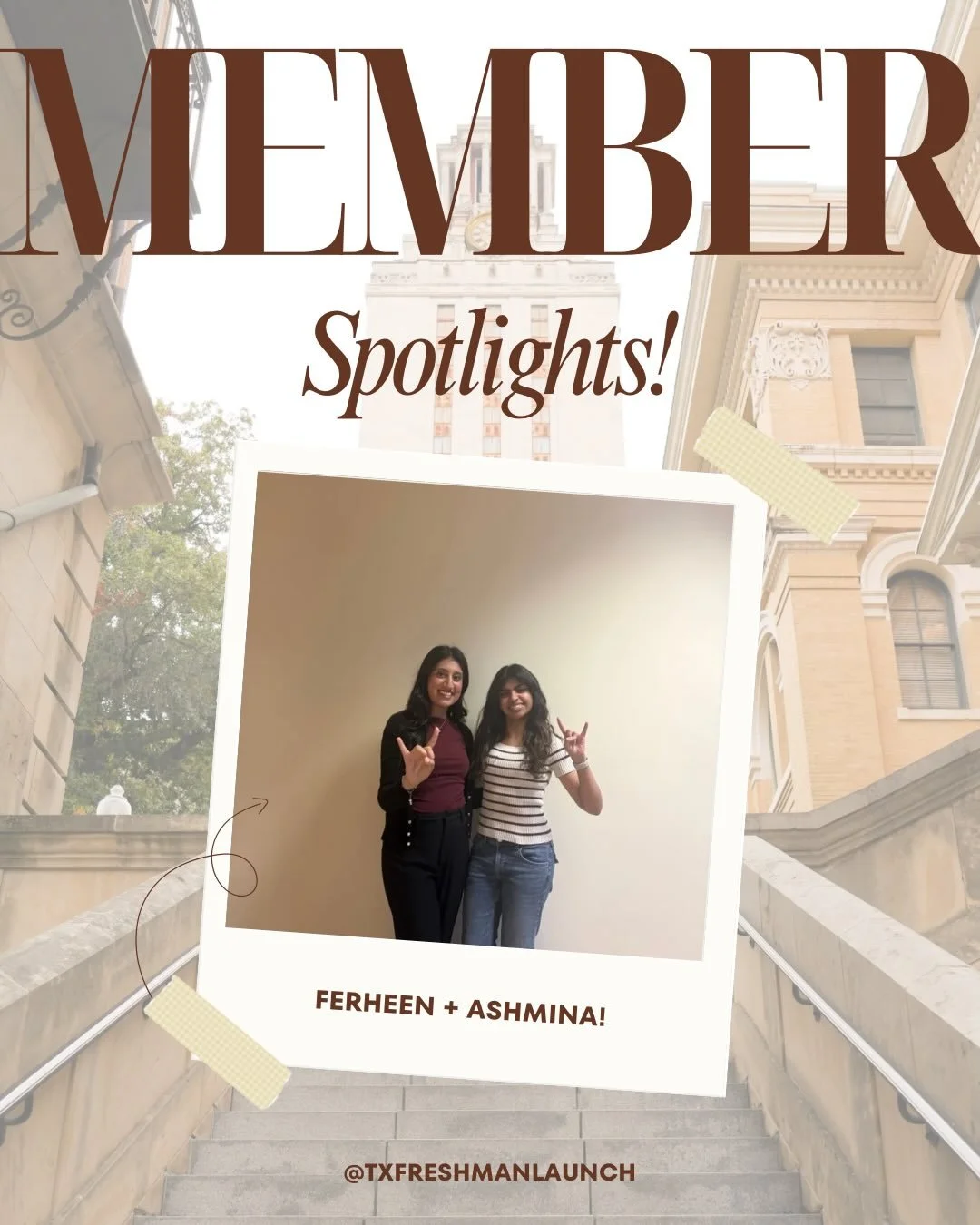 Let&rsquo;s LAUNCH off our member spotlights this Tuesday! 🚀🚀🚀

Up first: Ferheen! She&rsquo;s a LAUNCHtastic member, who is from Houston! She plans to major in MIS &amp; loves coffee and morning runs! ☕️🏃&zwj;♀️

Next: Meet Ashmina, the Director