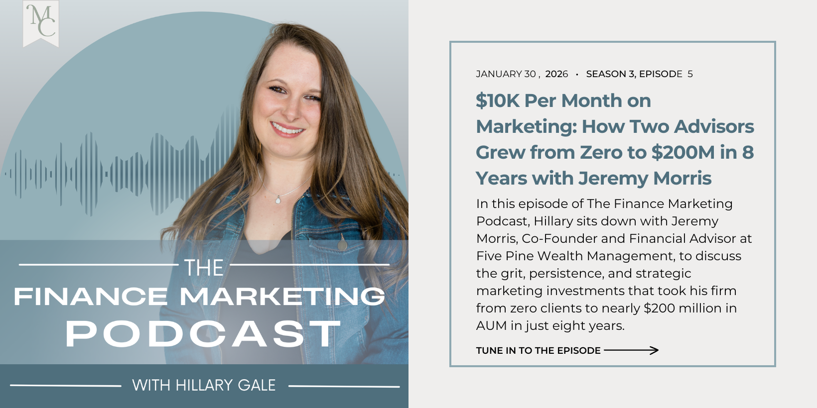 $10K Per Month on Marketing: How Two Advisors Grew from Zero to $200M in 8 Years with Jeremy Morris