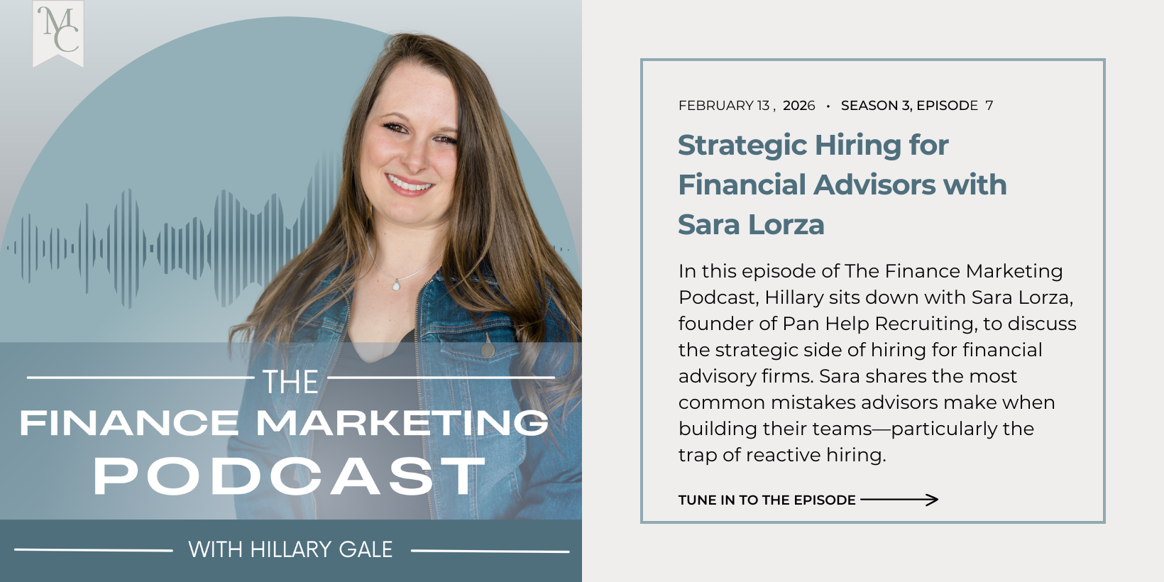 Strategic Hiring for Financial Advisors with Sara Lorza