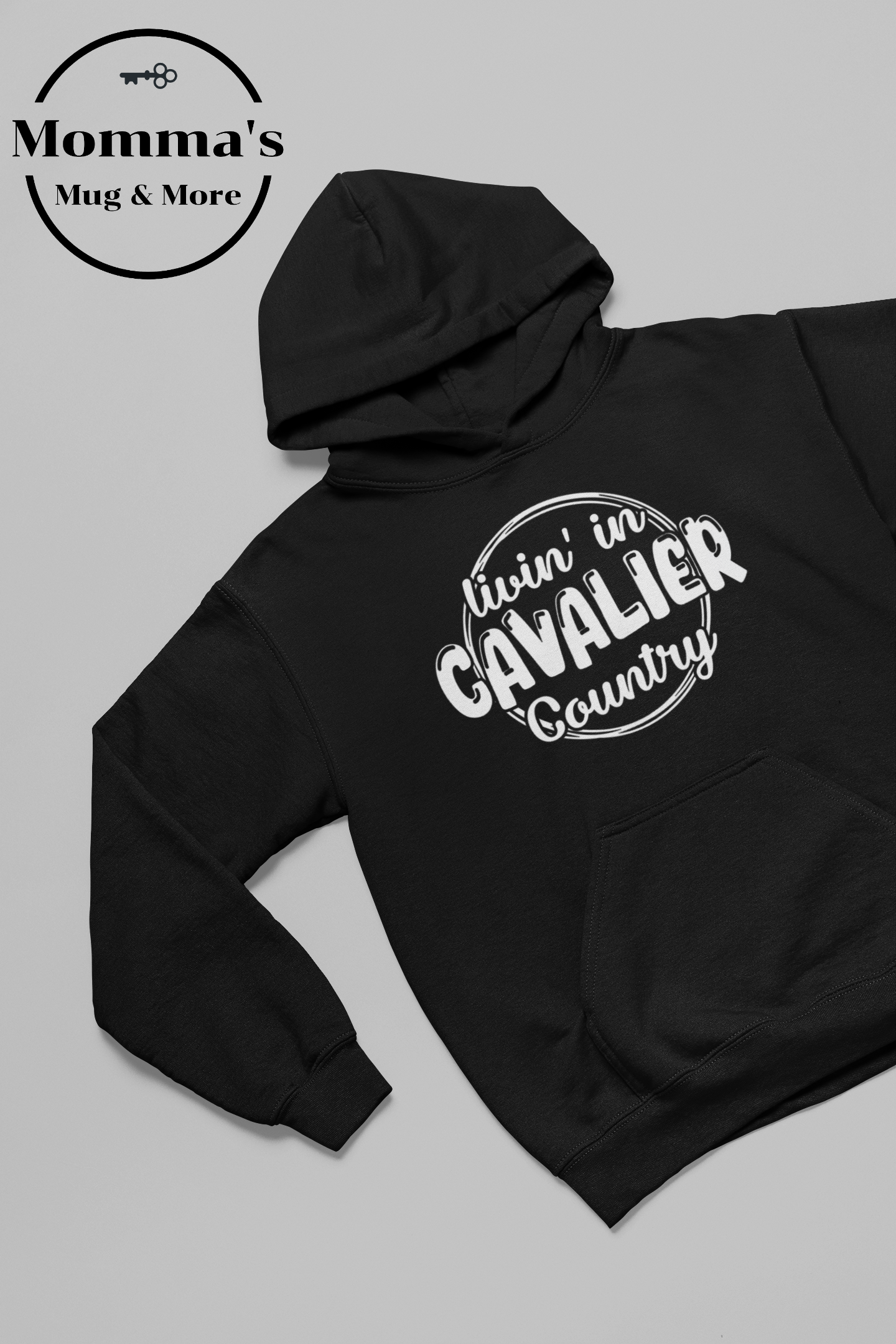 LIVIN IN CAVALIER COUNTRY BLACK AND WHITE HOODIE.png