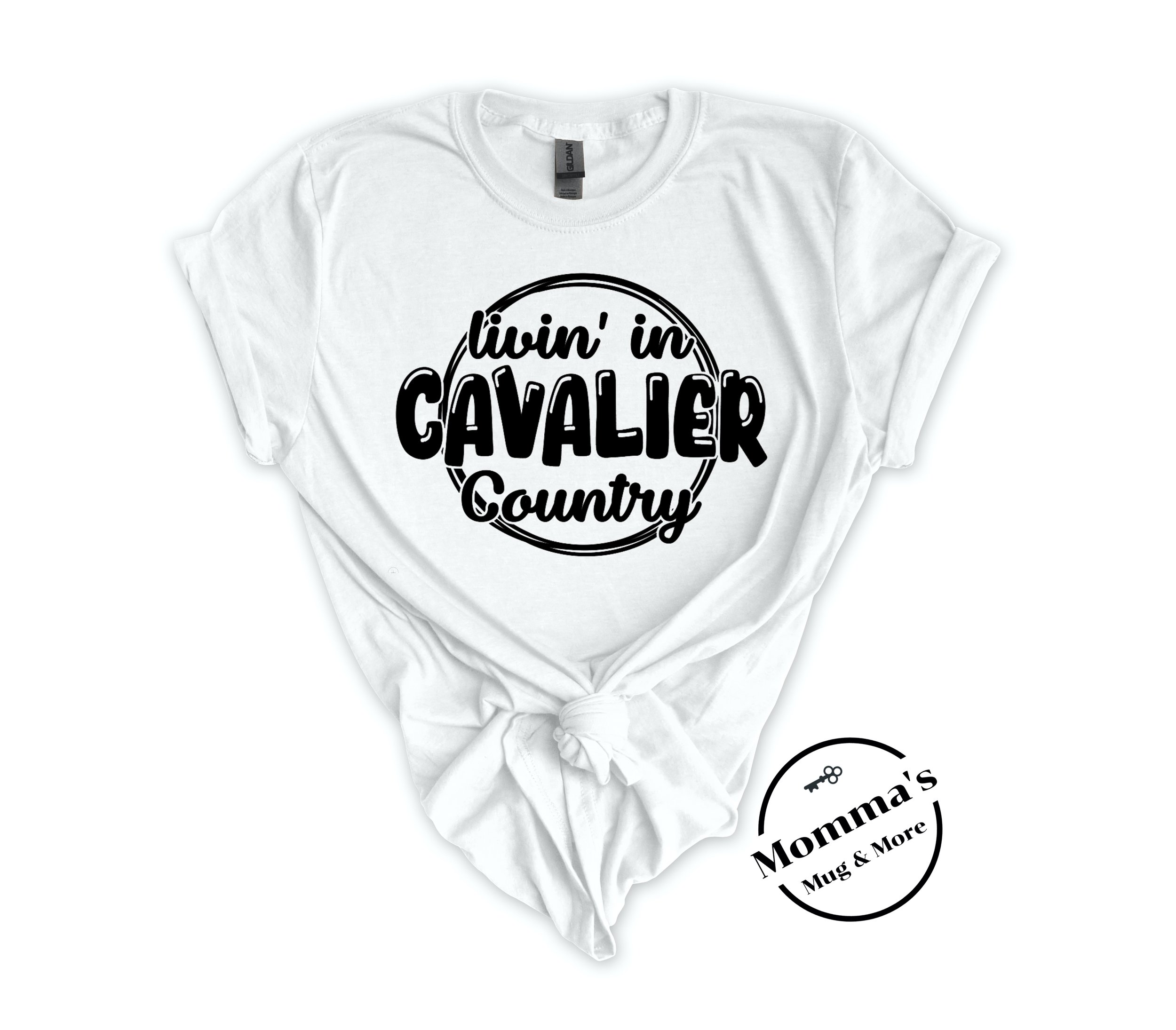 LIVIN IN CAVALIER COUNTRY WHITE TEE.jpeg