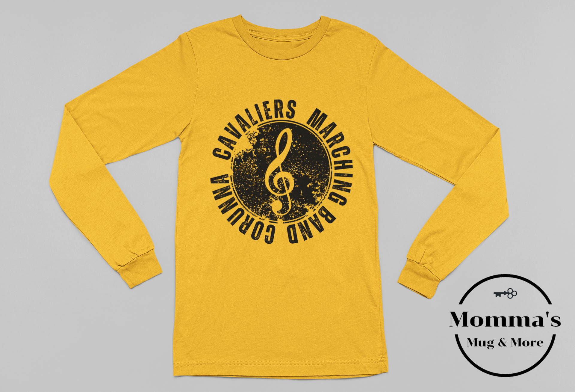 CAVALIERS MARCHING RUSTIC GOLD SLEEVED TEE.png