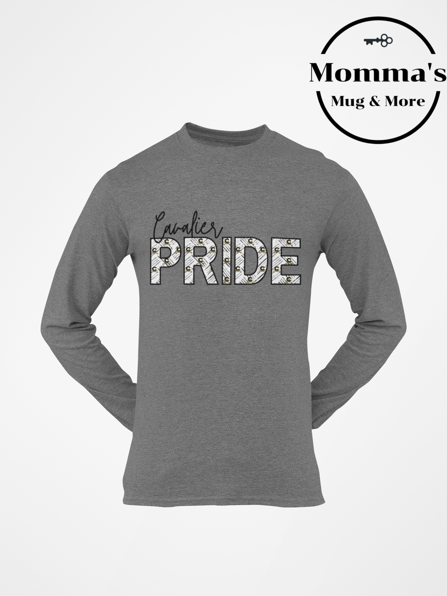 CAVALIER PRIDE GRAPHITE HEATHER SLEEVED TEE.png (Copy)