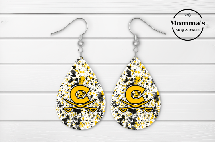 CORUNNA CAVALIERS POWER WASH TEARDROP EARRINGS.png