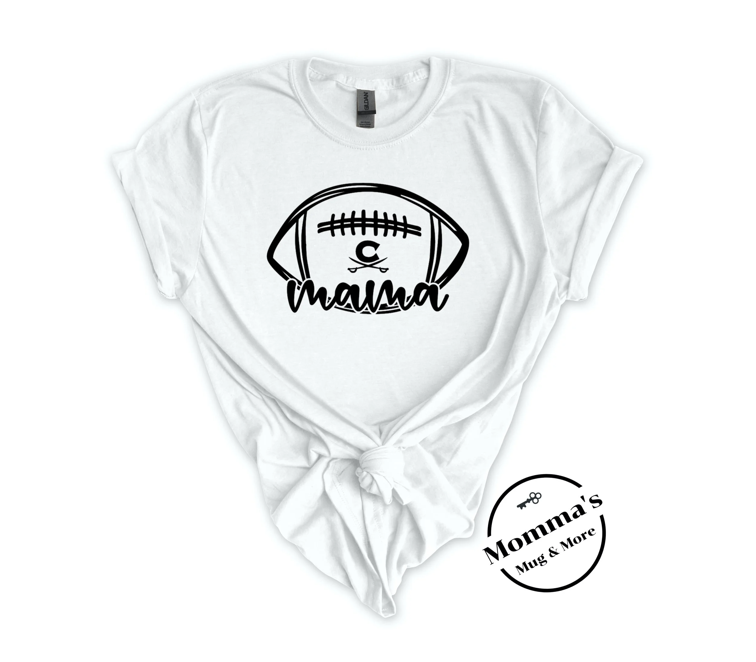 CORUNNA CAVALIERS FOOTBALL MAMA WHITE TEE.jpeg