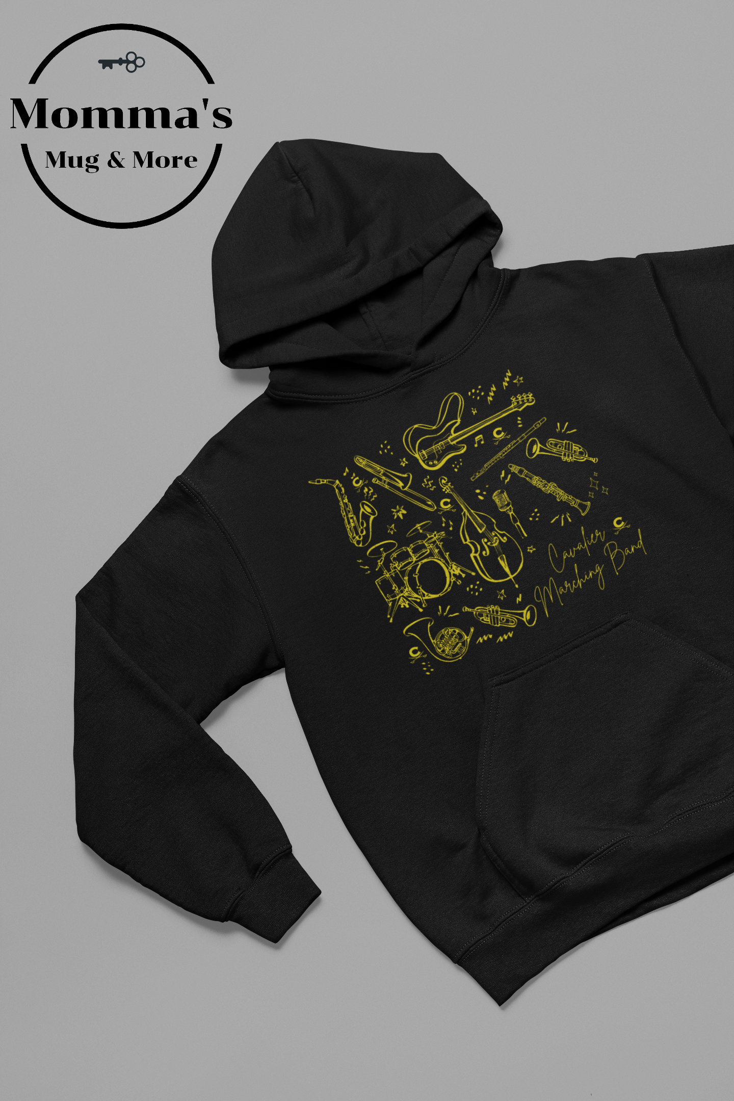 CAVALIERS MARCHING ORCHESTRA GOLD AND BLACK HOODIE.png