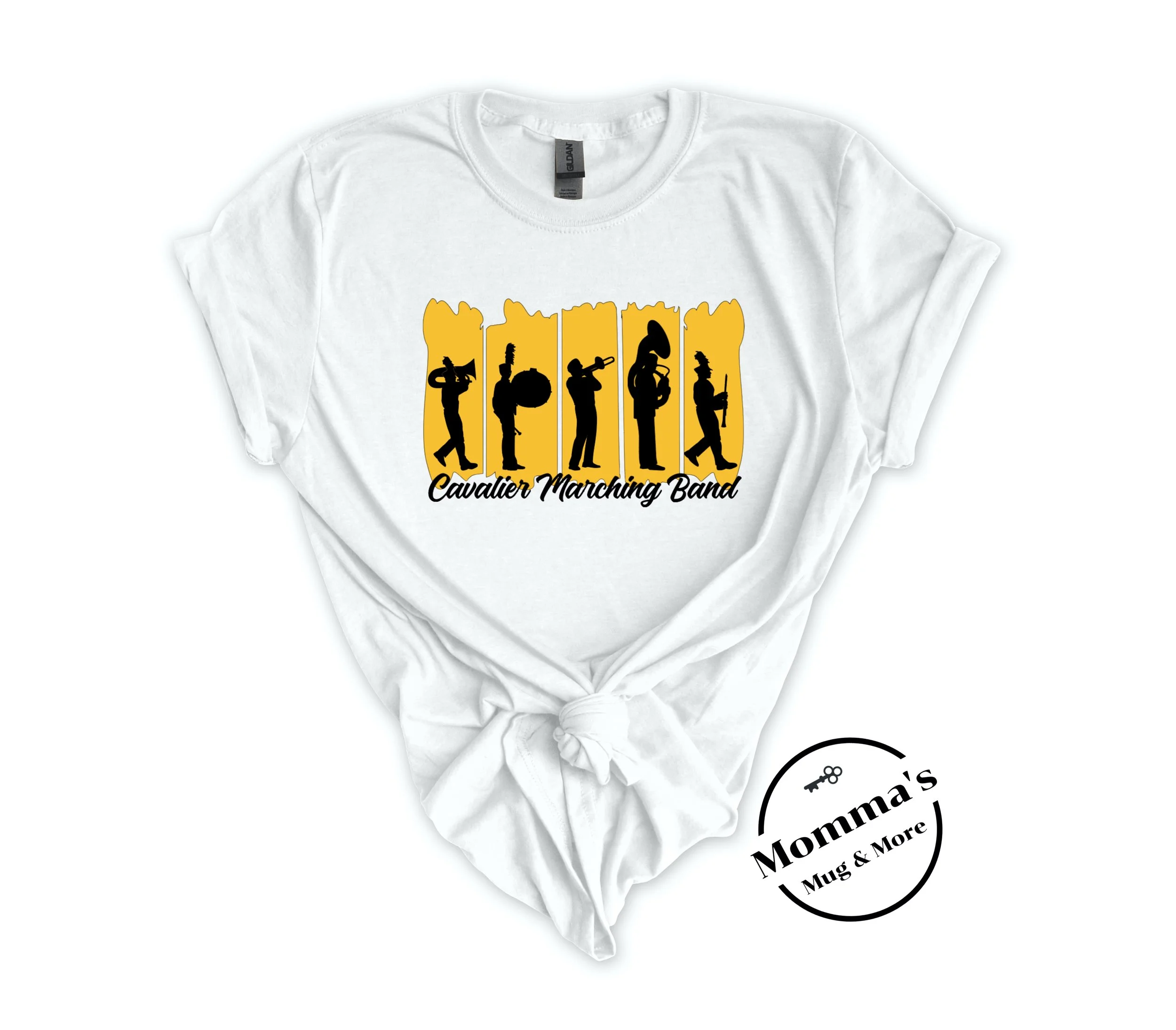 CAVALIER MARCHING BAND PAINTSTOKES WHITE TEE.jpeg