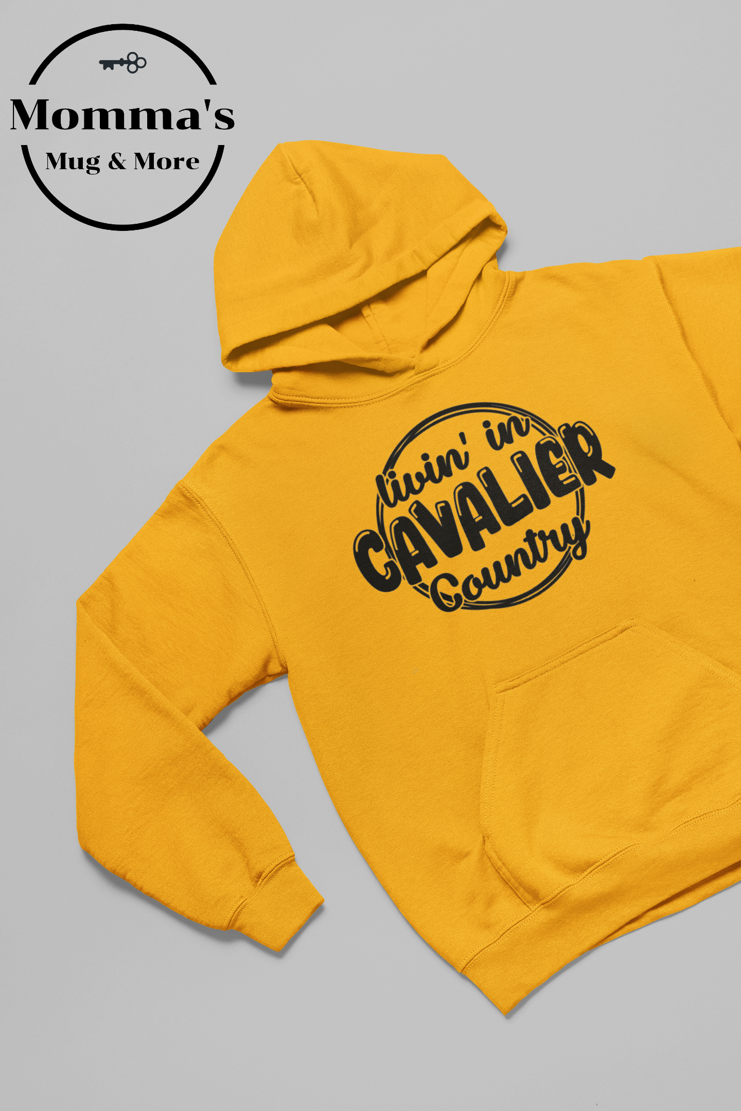 LIVIN IN CAVALIER COUNTRY GOLD HOODIE.png