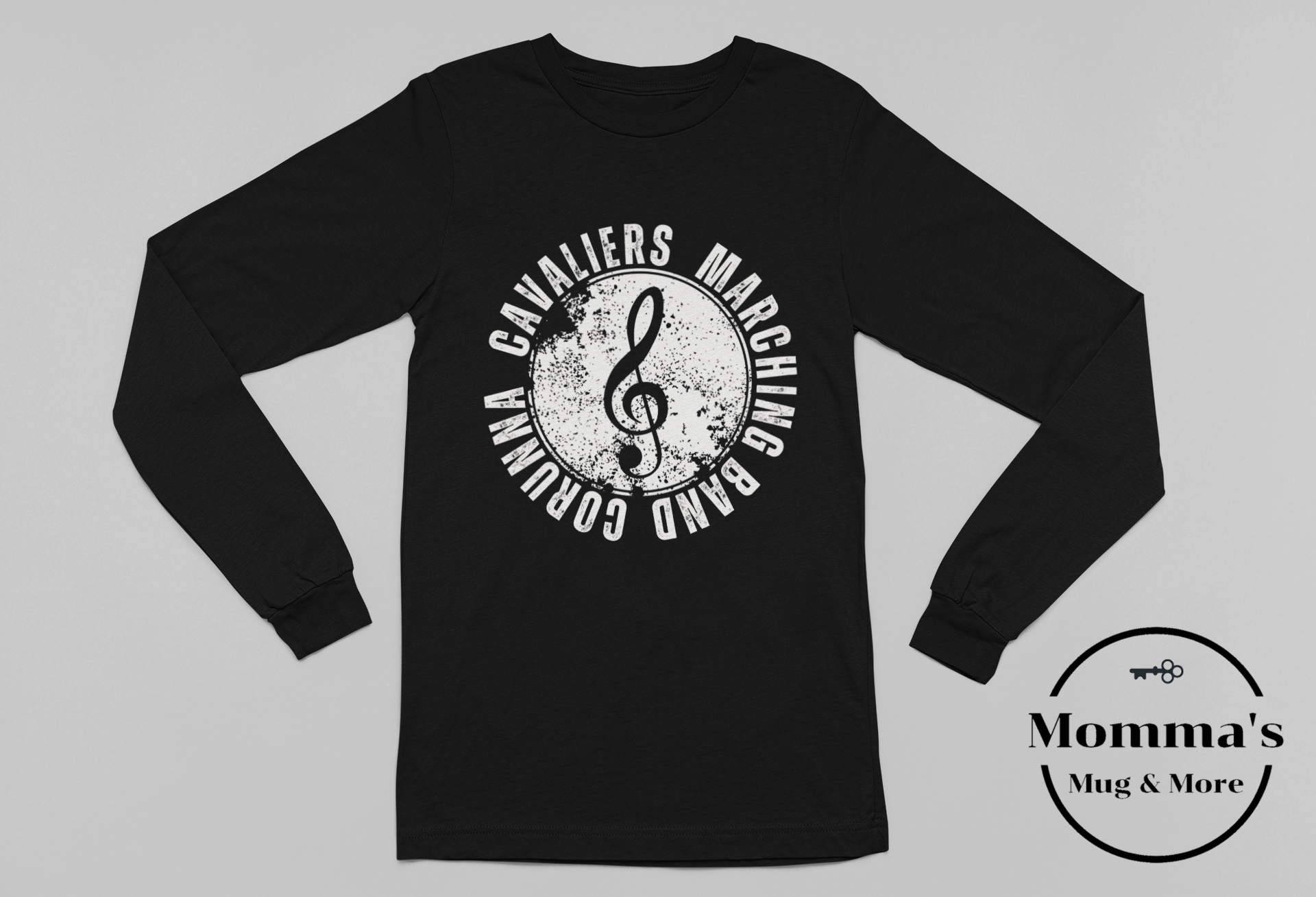 CAVALIERS MARCHING RUSTIC WHITE AND BLACK SLEEVED TEE.png