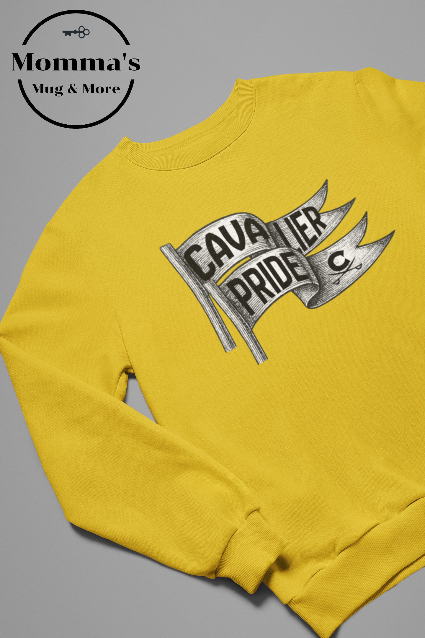WAVING CAVALIER PRIDE GOLD CREW SWEATSHIRT.png
