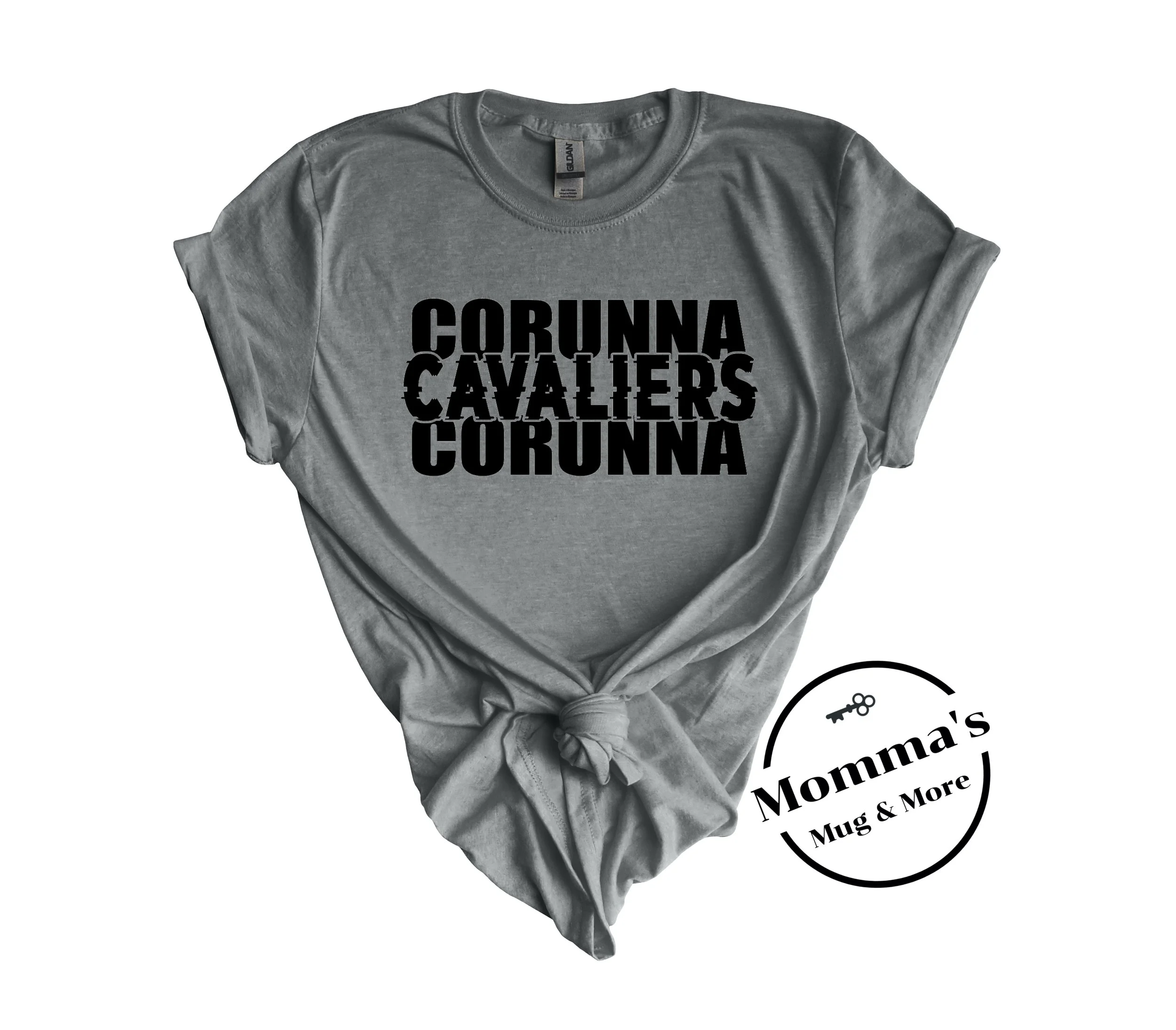 CORUNNA CAVALIERS GLITCH GRAPHITE HEATHER TEE.jpeg