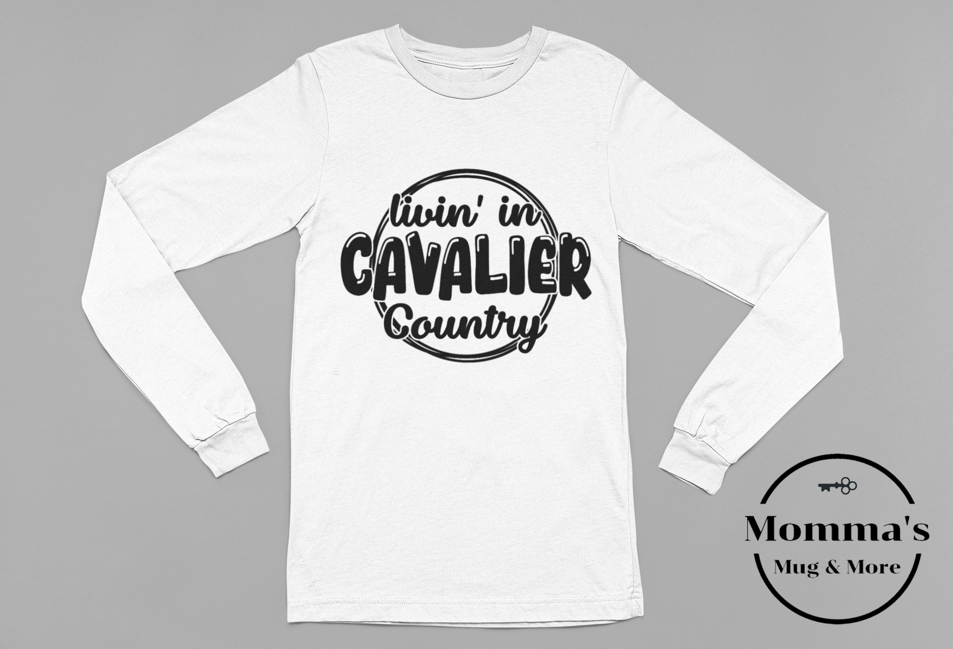 LIVIN IN CAVALIER COUNTRY WHITE SLEEVED TEE.png