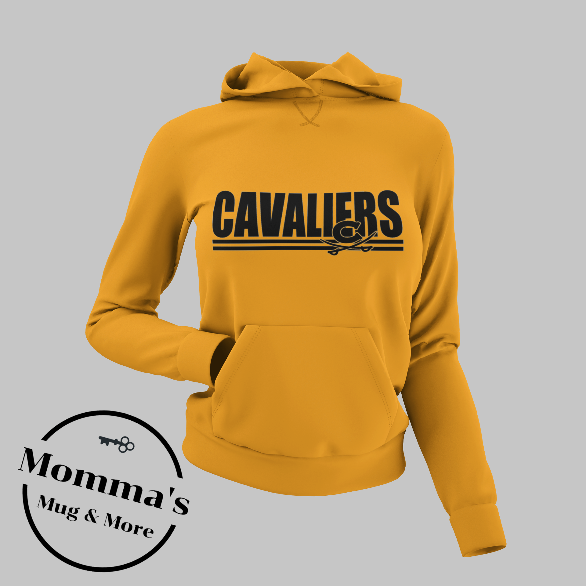 CORUNNA CAVALIERS STRIPED GOLD HOODIE.png
