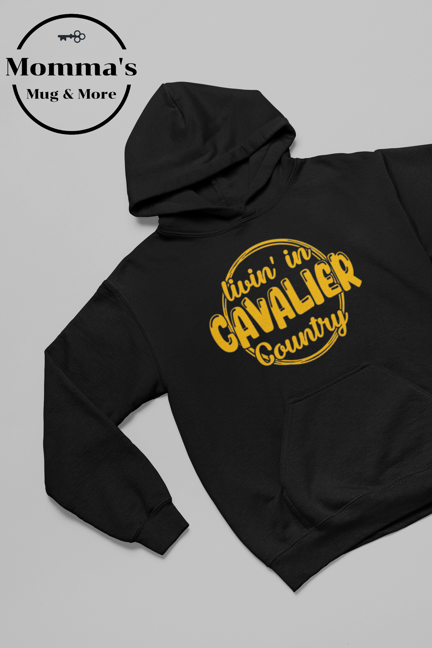 LIVIN IN CAVALIER COUNTRY BLACK AND YELLOW HOODIE.png