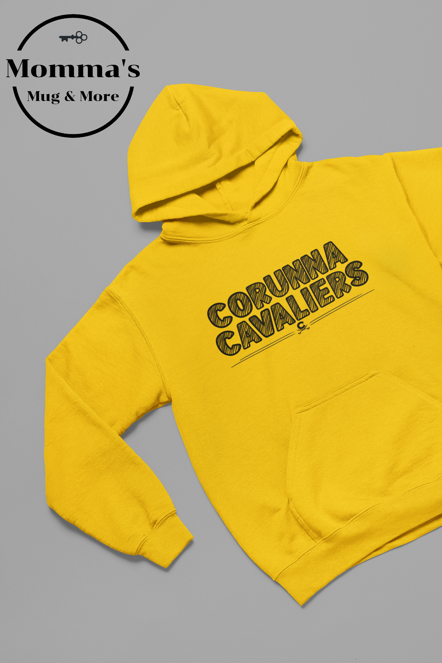 CORUNNA CAVALIERS SCRATCH BLACK GOLD HOODIE.png