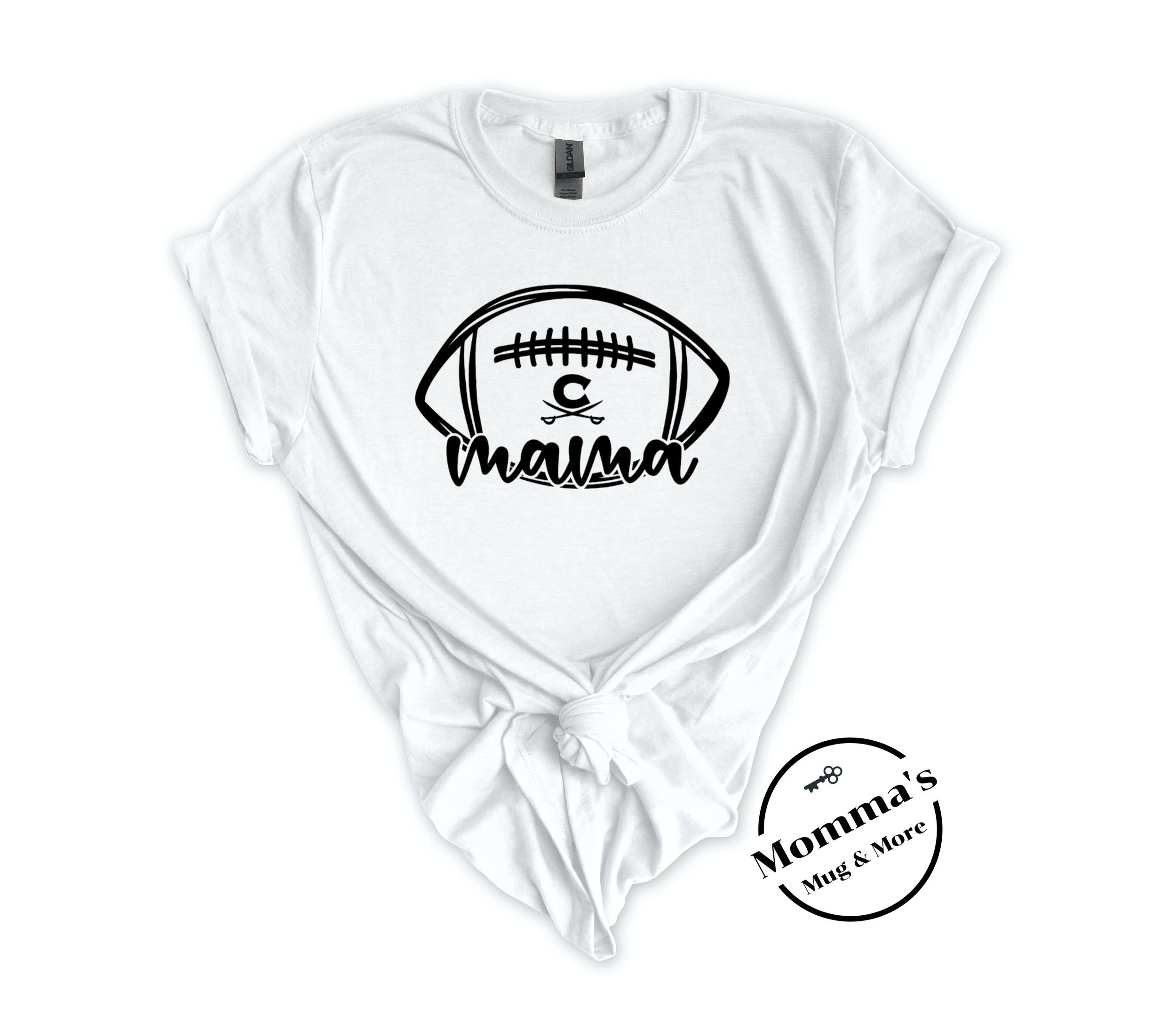 CORUNNA CAVALIERS FOOTBALL MAMA WHITE TEE.jpeg