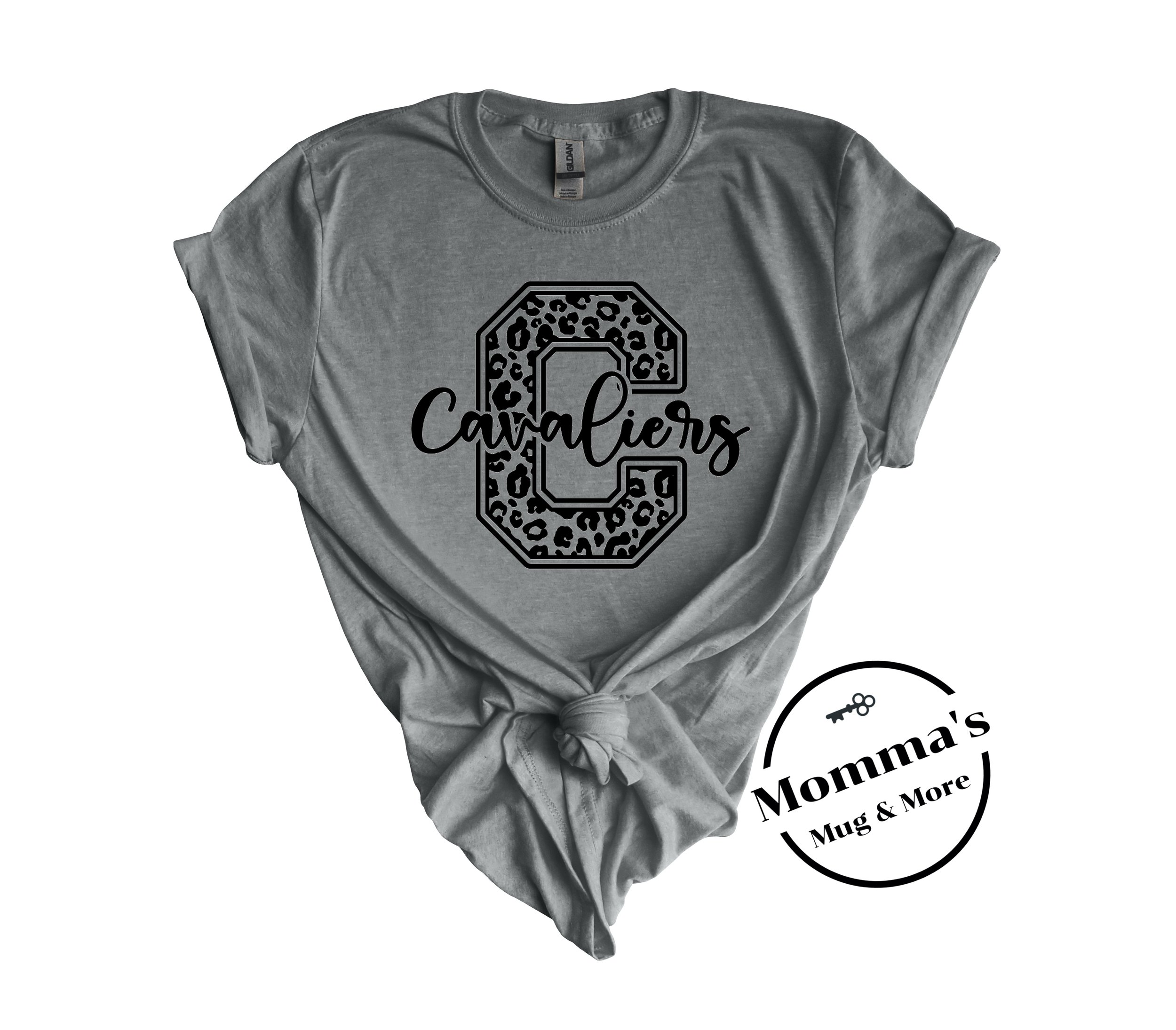 CORUNNA CAVALIERS LEOPARD C GRAPHITE HEATHER TEE.jpeg