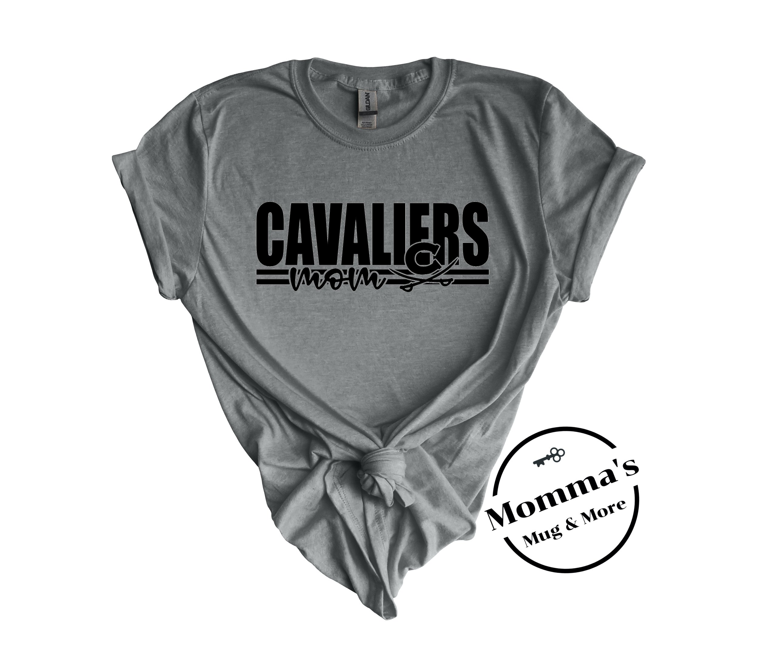 CORUNNA CAVALIERS MOM STRIPED GRAPHITE HEATHER TEE.jpeg