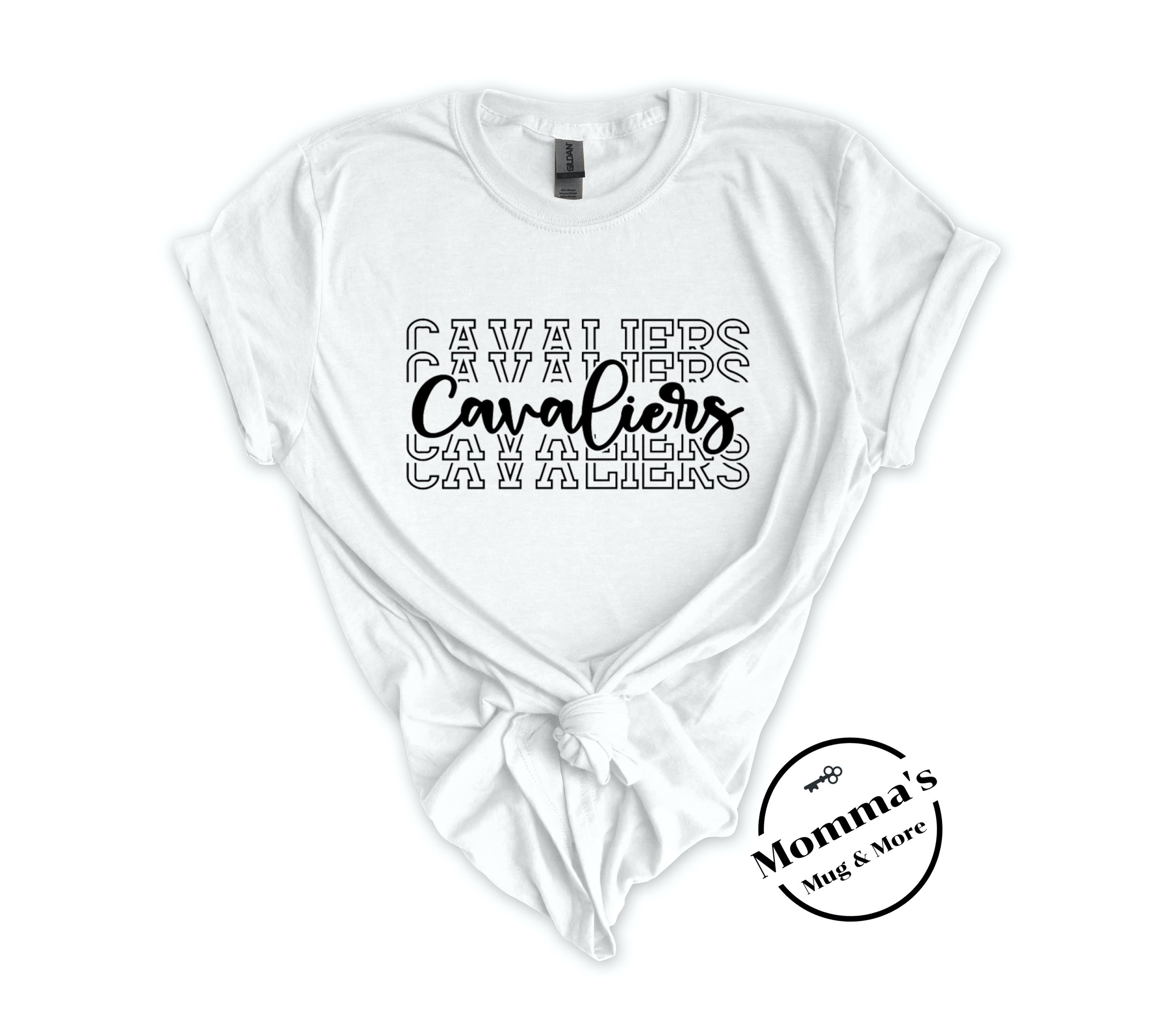 CORUNNA CAVALIERS ROMEO STACKED WHITE TEE 2.jpeg