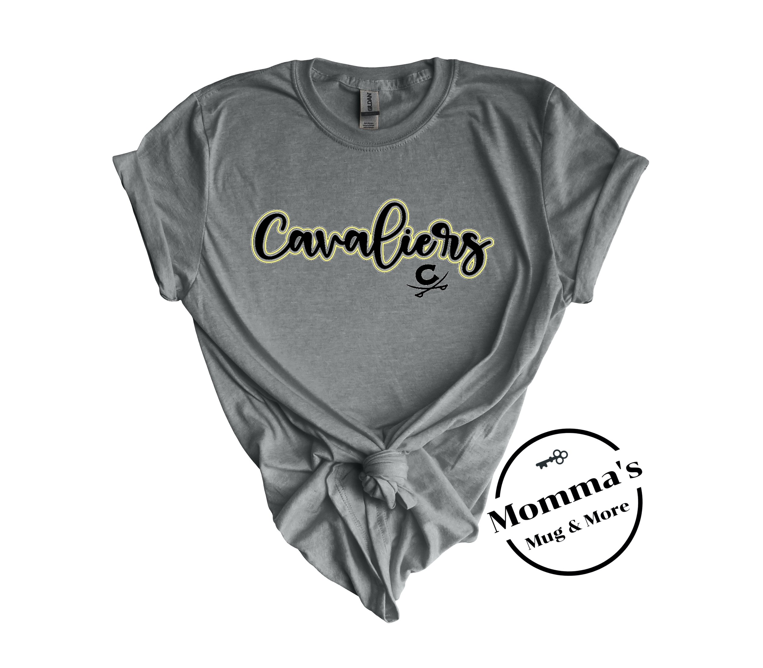 CORUNNA CAVALIERS ROMEO STACKED GRAPHITE HEATHER TEE.jpeg