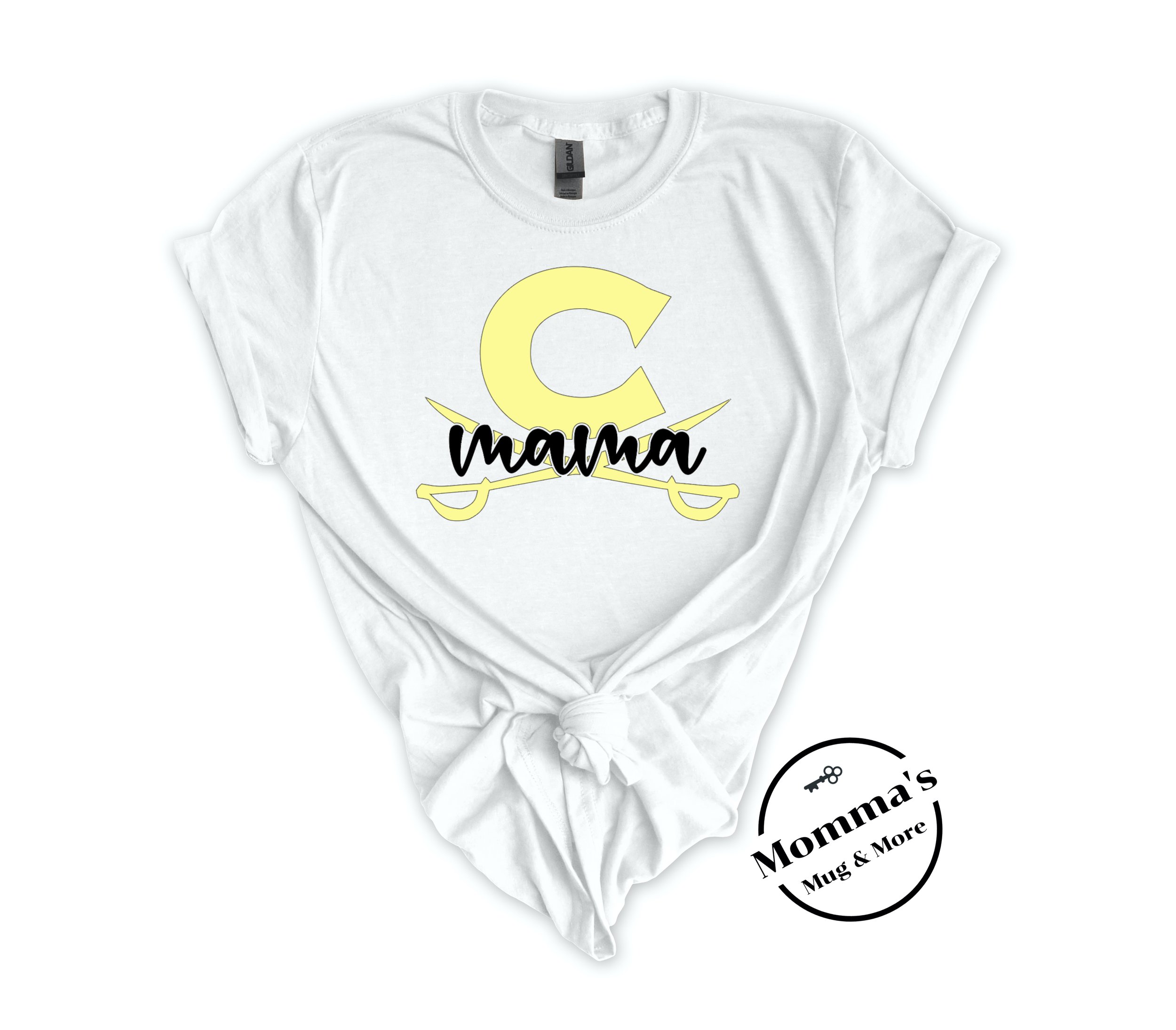 CORUNNA CAVALIERS MAMA CROSS SWORDS WHITE TEE.jpeg