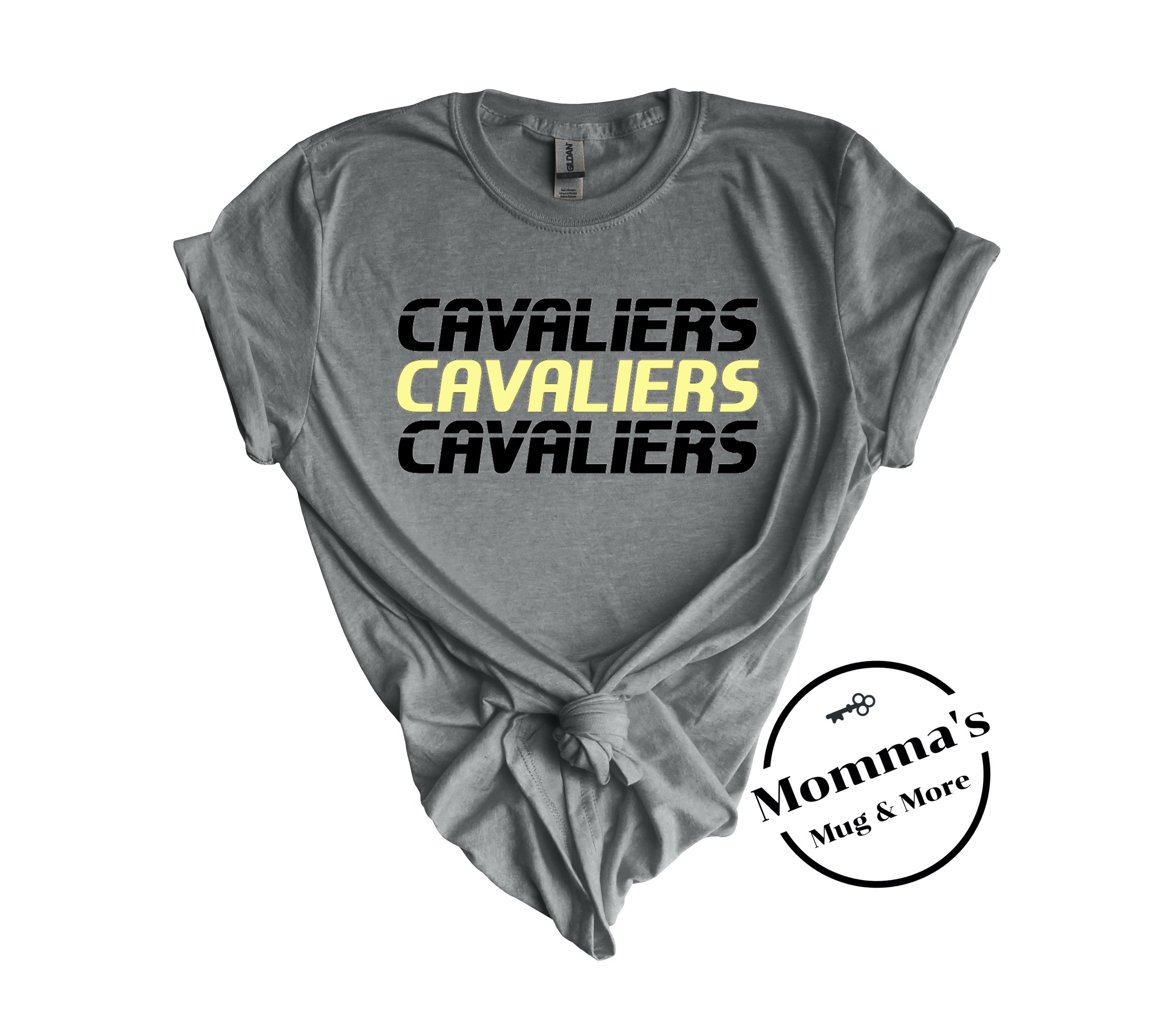 CORUNNA CAVALIERS SPEEDY STACKED GRAPHITE HEATHER TEE.jpeg